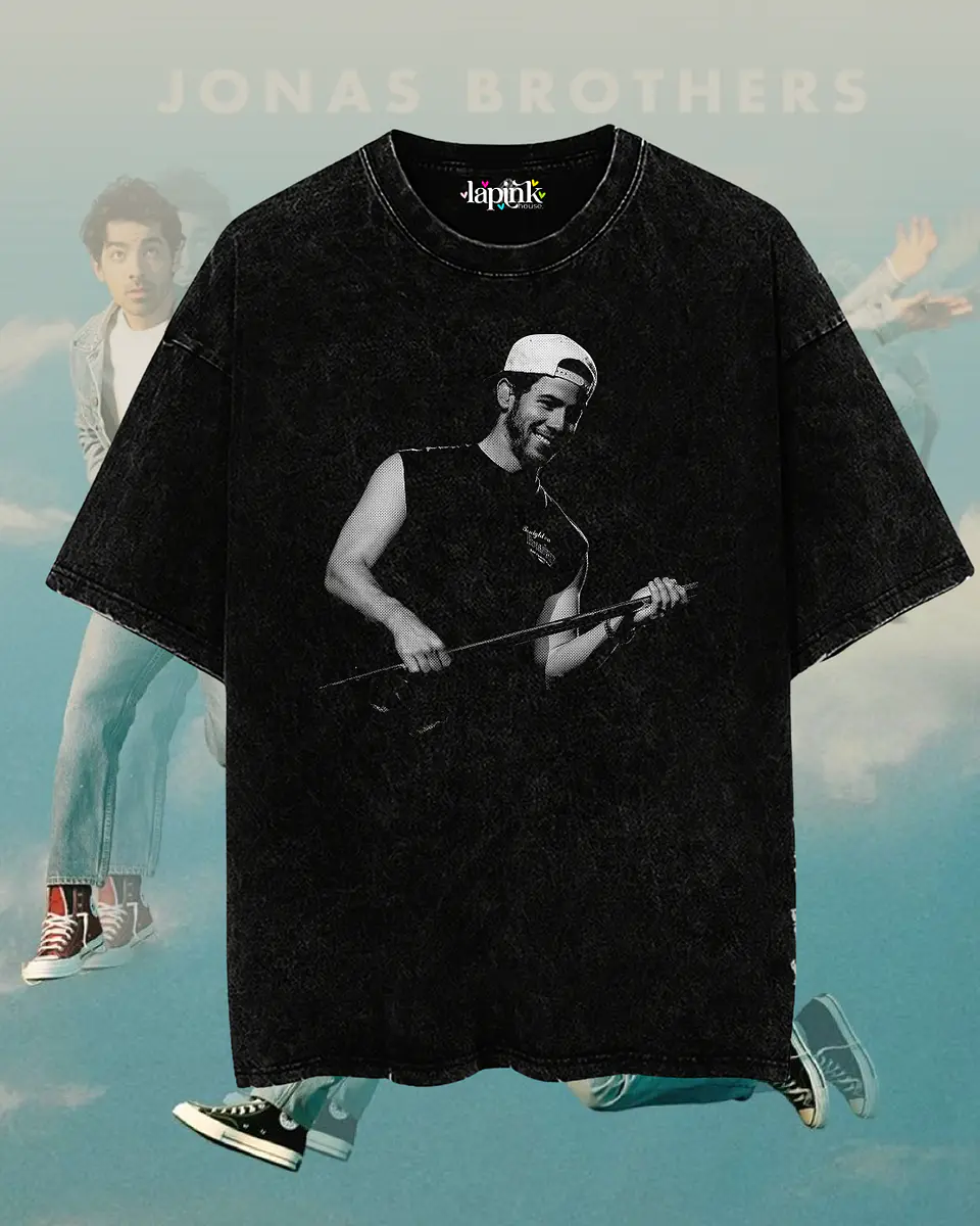 Polera Jonas Brothers Nick Jonas - Diseño Exclusivo 3 Acid Wash 1