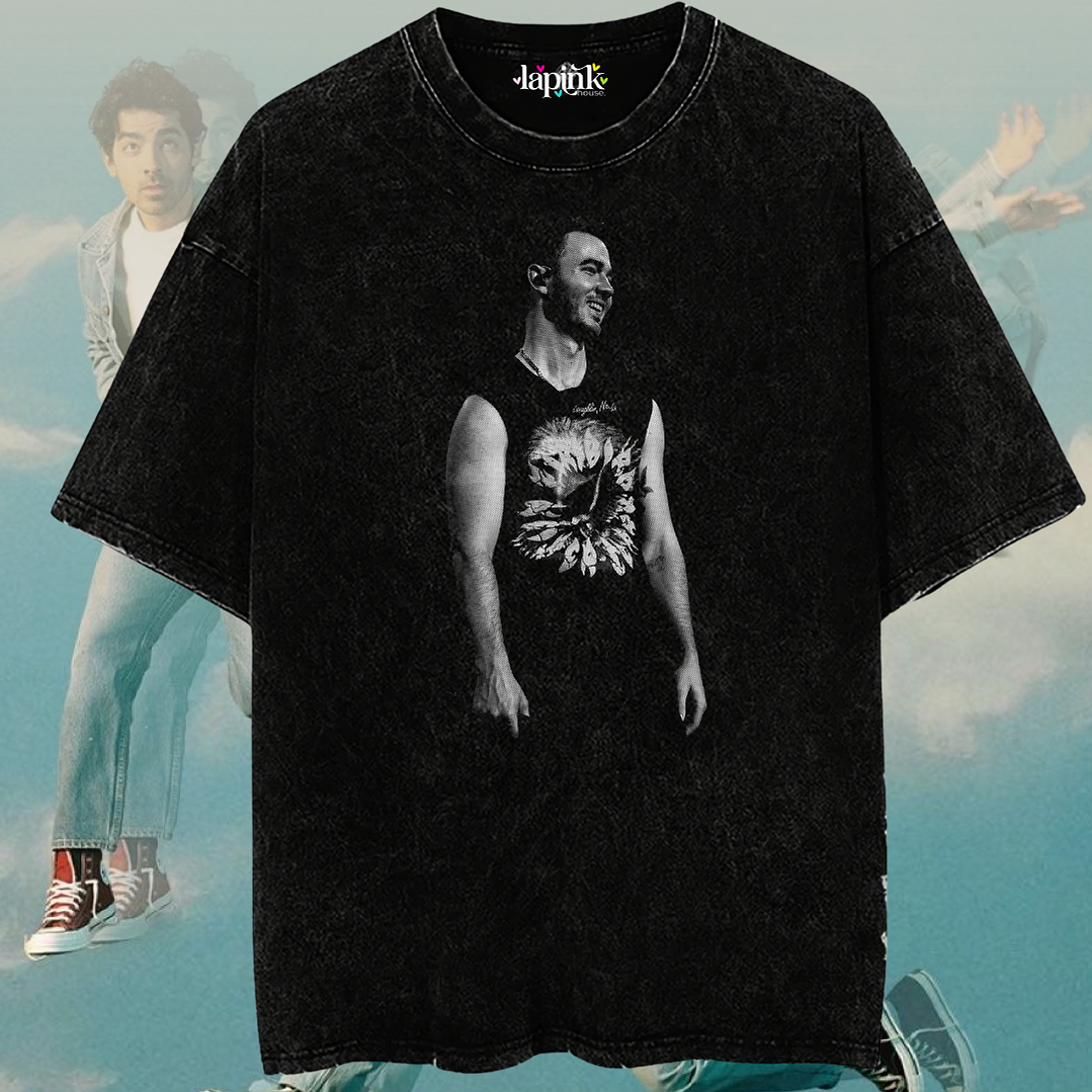 Polera Jonas Brothers Kevin Jonas - Diseño Exclusivo 4 Acid Wash 1
