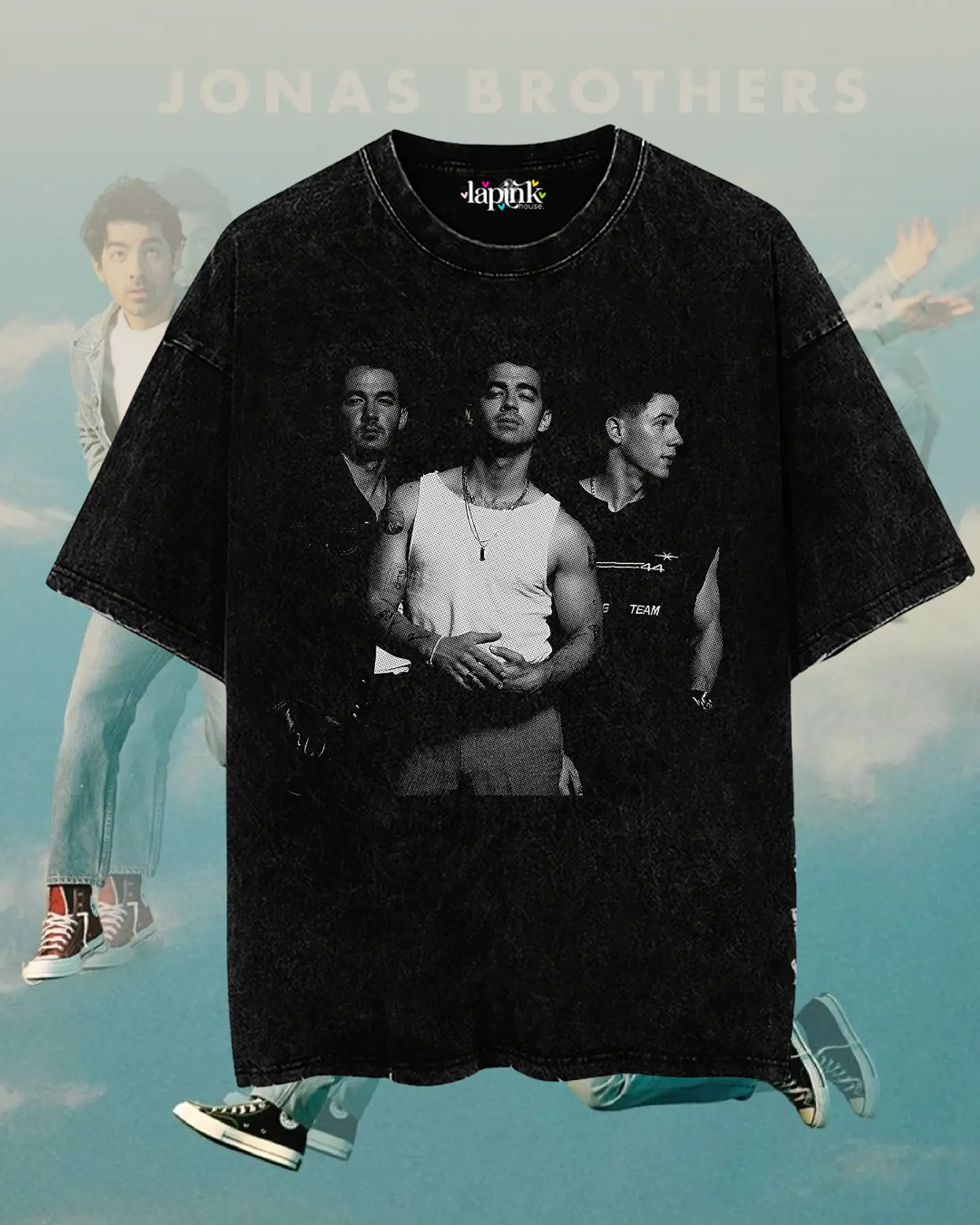 Polera Jonas Brothers - Diseño Exclusivo 6 Acid Wash 1