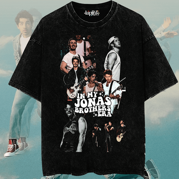 Polera Jonas Brothers - Diseño Exclusivo 12 Acid Wash 1