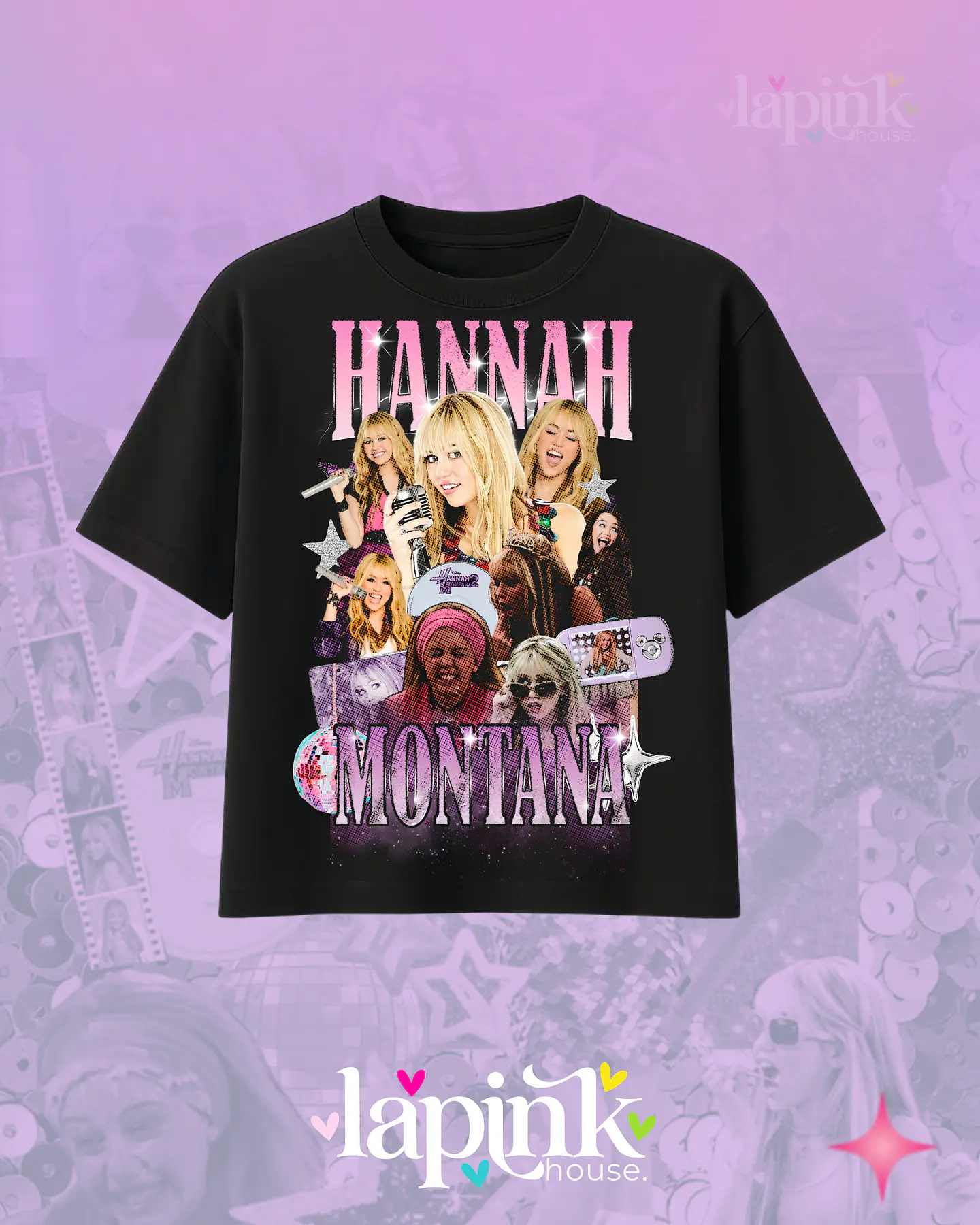 Polera Hannah Montana Bootleg Diseño Exclusivo Miley Cyrus 1  3