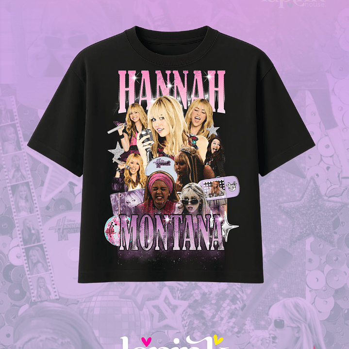 Polera Hannah Montana Bootleg Diseño Exclusivo Miley Cyrus 1  3