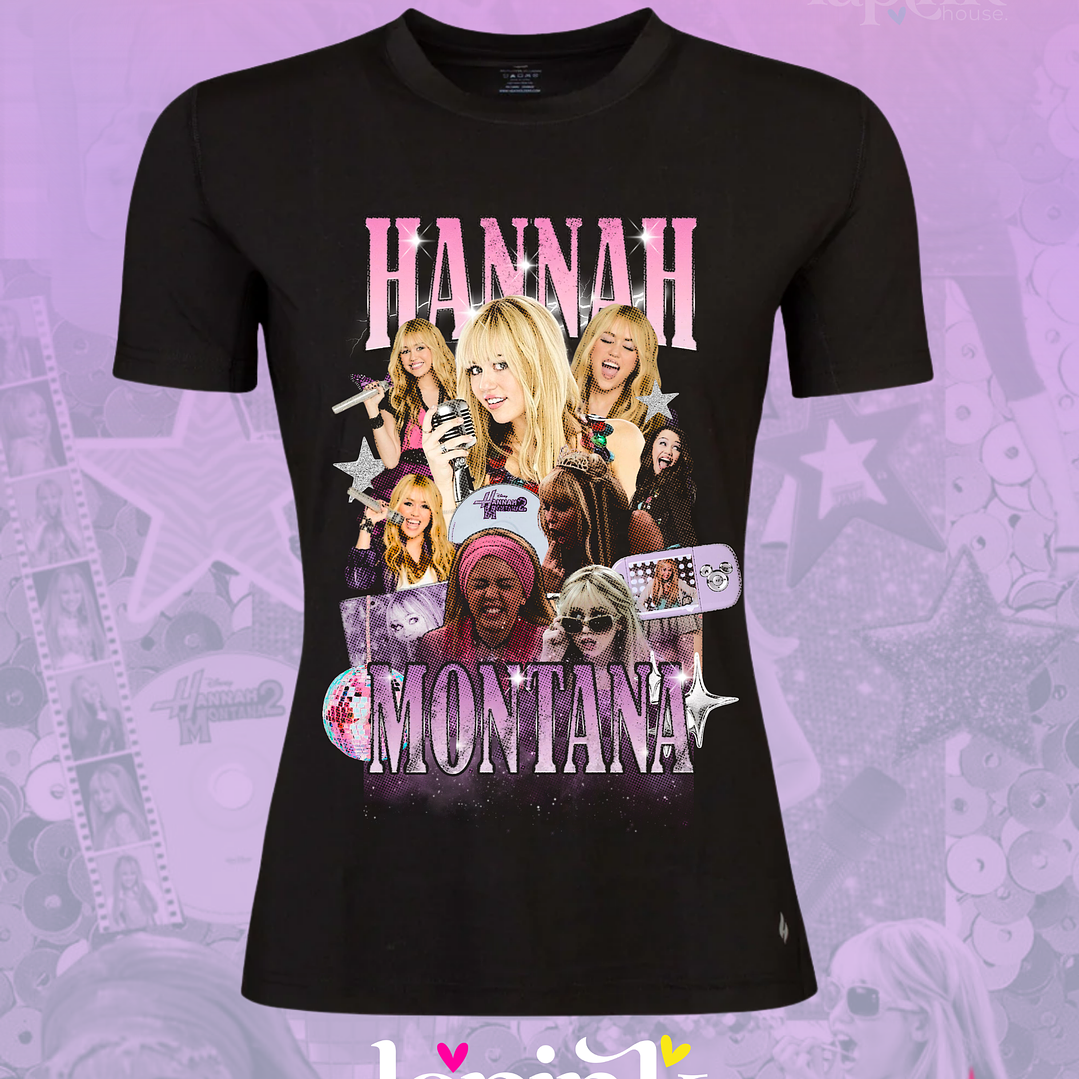 Polera Hannah Montana Bootleg Diseño Exclusivo Miley Cyrus 1  2