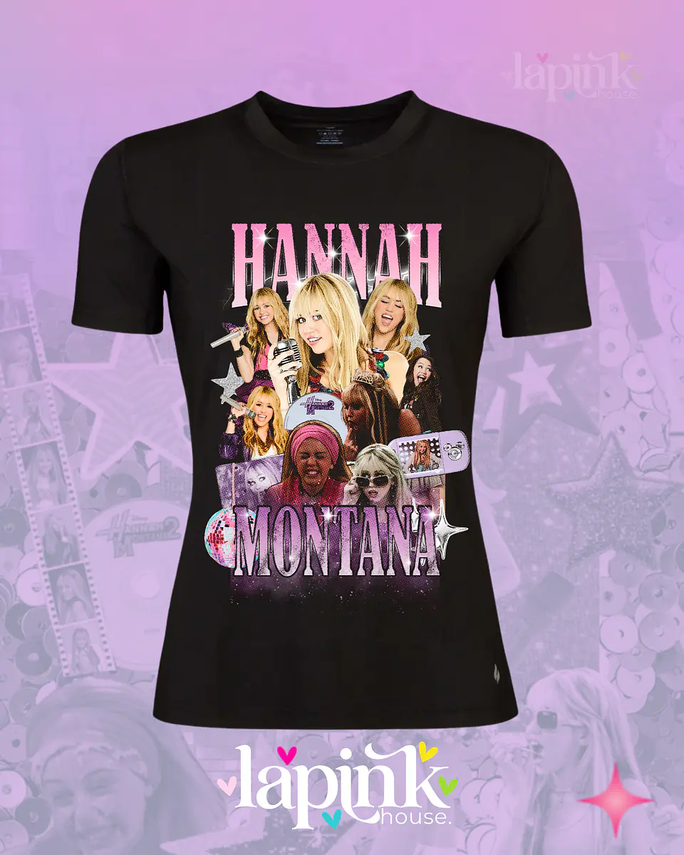 Polera Hannah Montana Bootleg Diseño Exclusivo Miley Cyrus 1  2