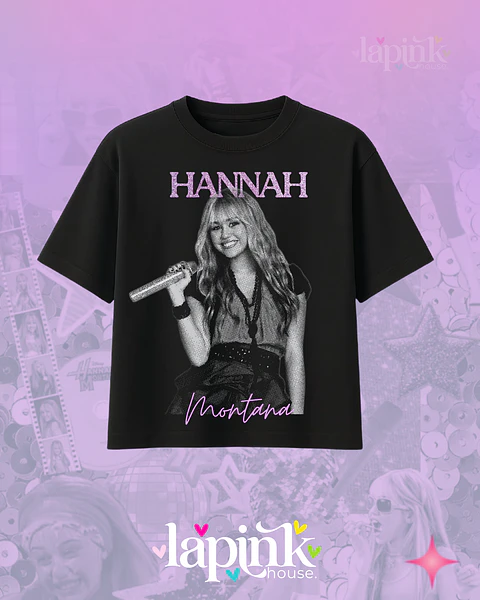 Polera Hannah Montana  Diseño Exclusivo Miley Cyrus Glitter 3