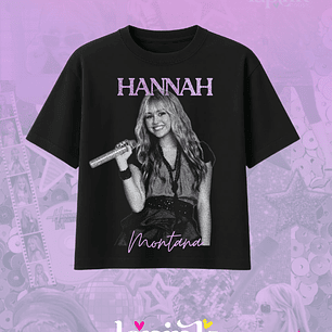 Polera Hannah Montana  Diseño Exclusivo Miley Cyrus Glitter 3