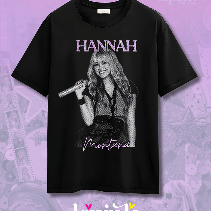 Polera Hannah Montana  Diseño Exclusivo Miley Cyrus Glitter 3 2