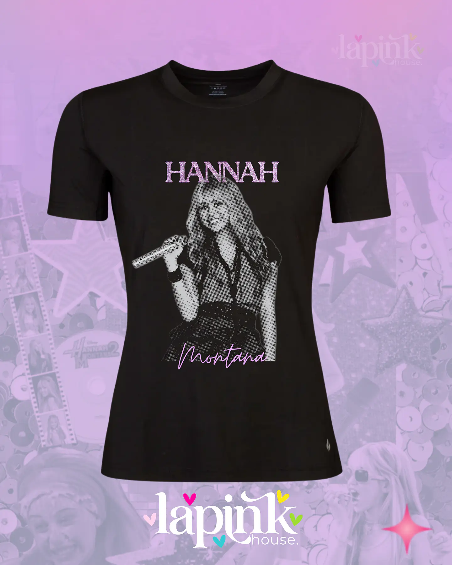 Polera Hannah Montana  Diseño Exclusivo Miley Cyrus Glitter 3 3