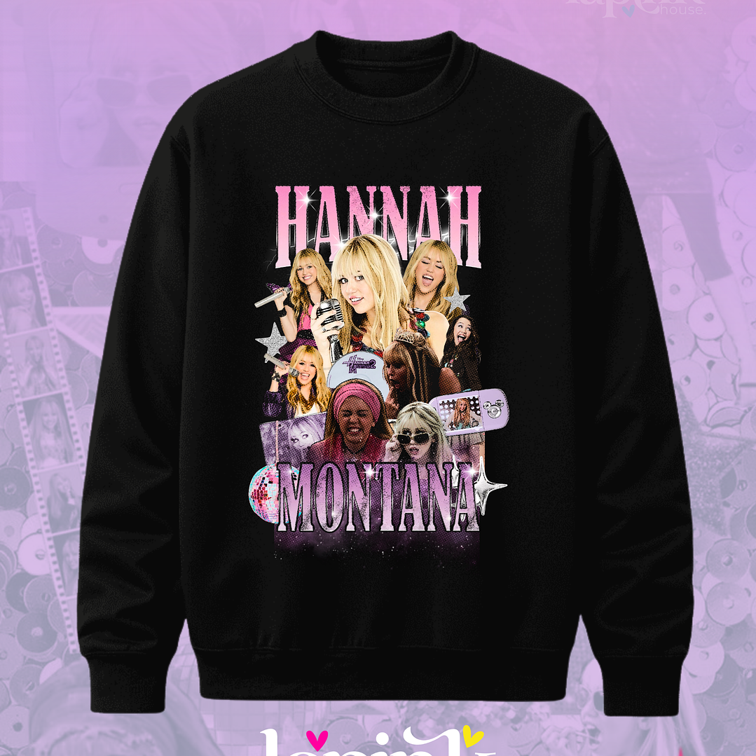 Poleron Hannah Montana Bootleg Diseño Exclusivo  Miley Cyrus 1 2