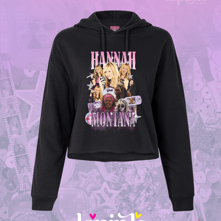 Poleron Hannah Montana Bootleg Diseño Exclusivo  Miley Cyrus 1 3