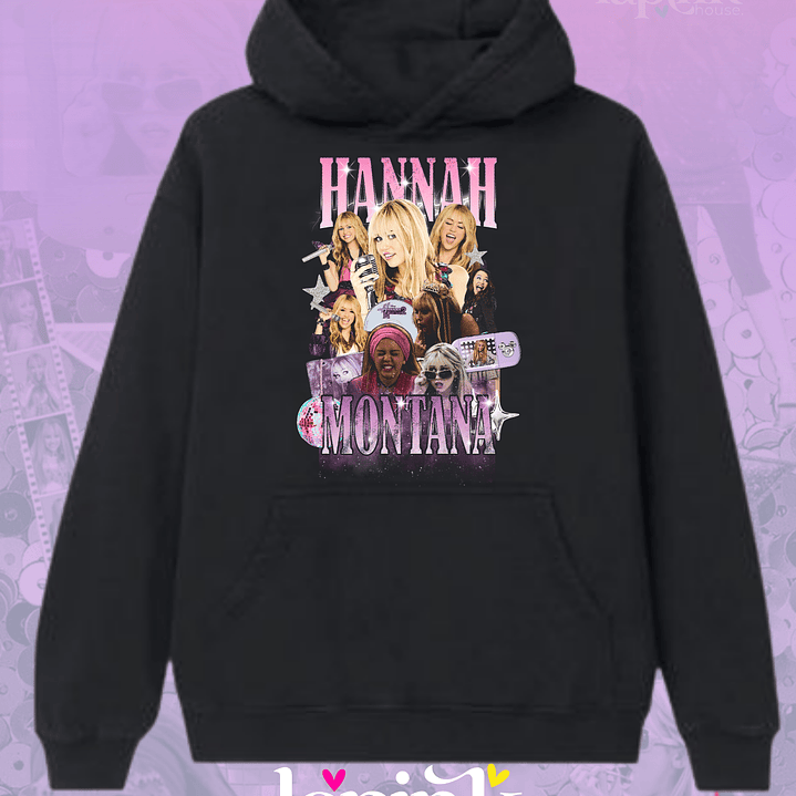 Poleron Hannah Montana Bootleg Diseño Exclusivo  Miley Cyrus 1 1