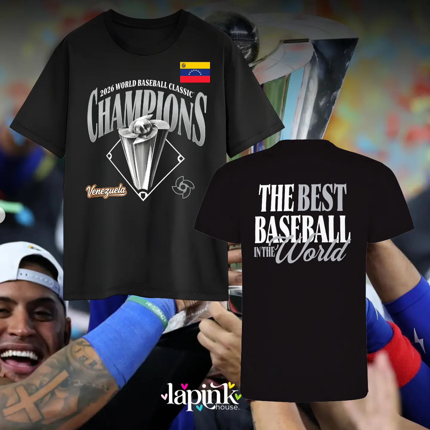 Polera Venezuela Campeón Clásico Mundial de Béisbol 2026 1 2