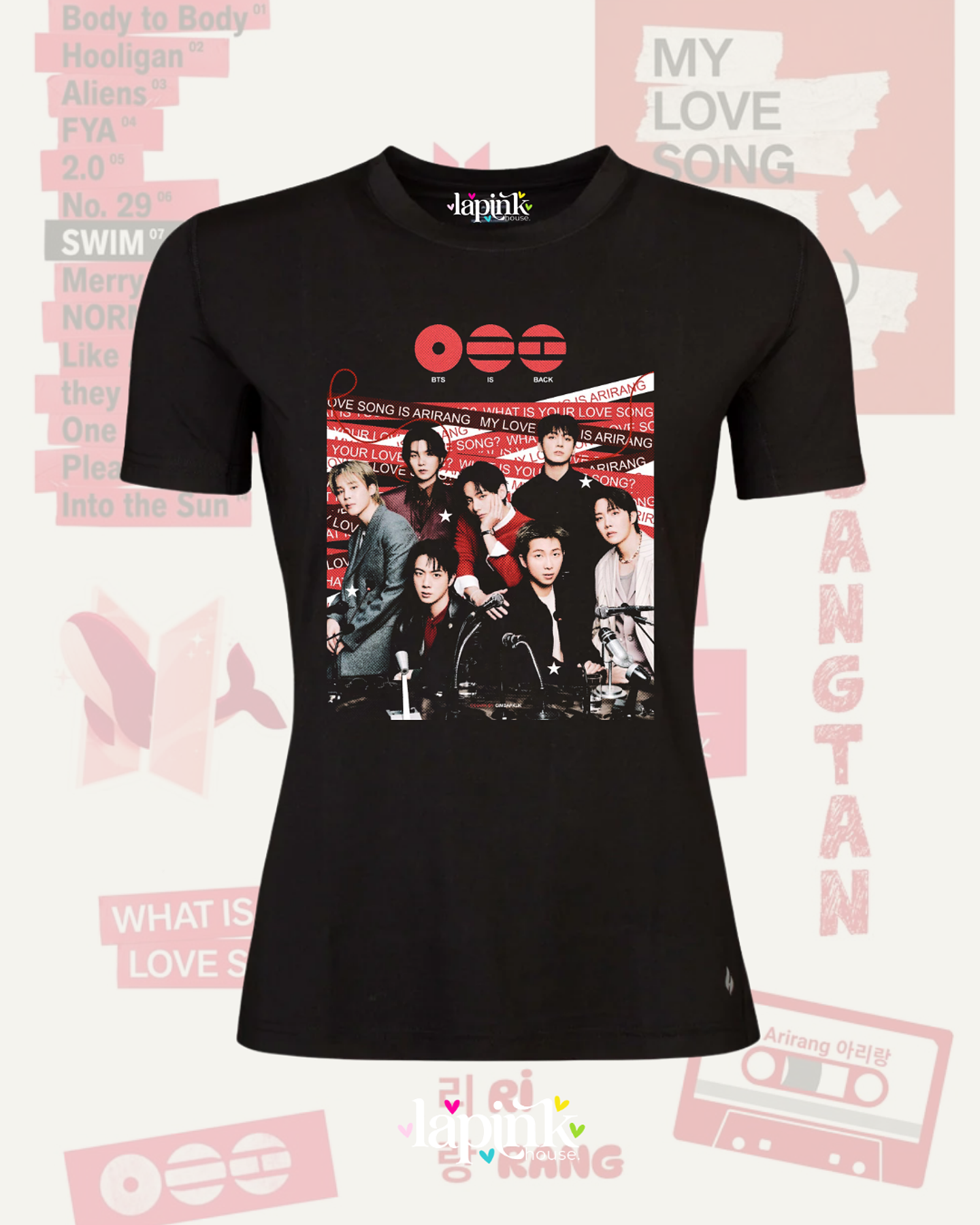 Polera BTS Arirang - Diseños Exclusivos K-pop 2 - 100% Algodón 2