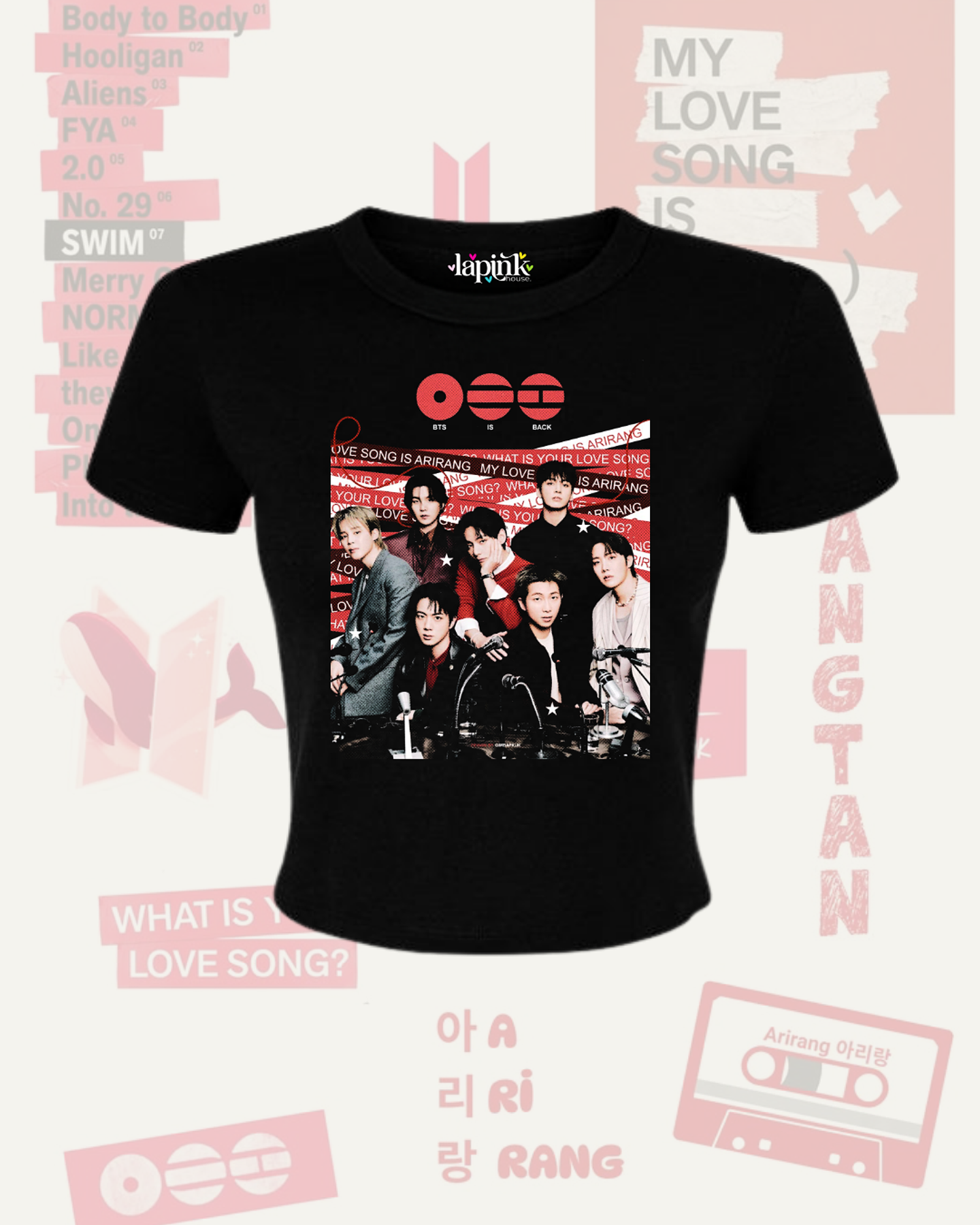 Polera BTS Arirang - Diseños Exclusivos K-pop 2 - 100% Algodón 3