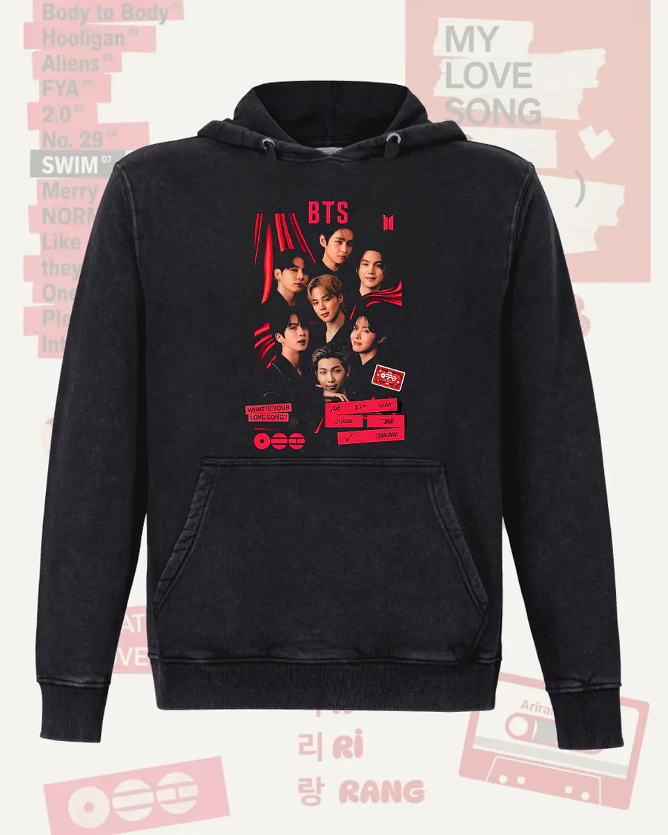 Poleron BTS - Diseños Exclusivos K-pop 3 - 100% Algodón 1
