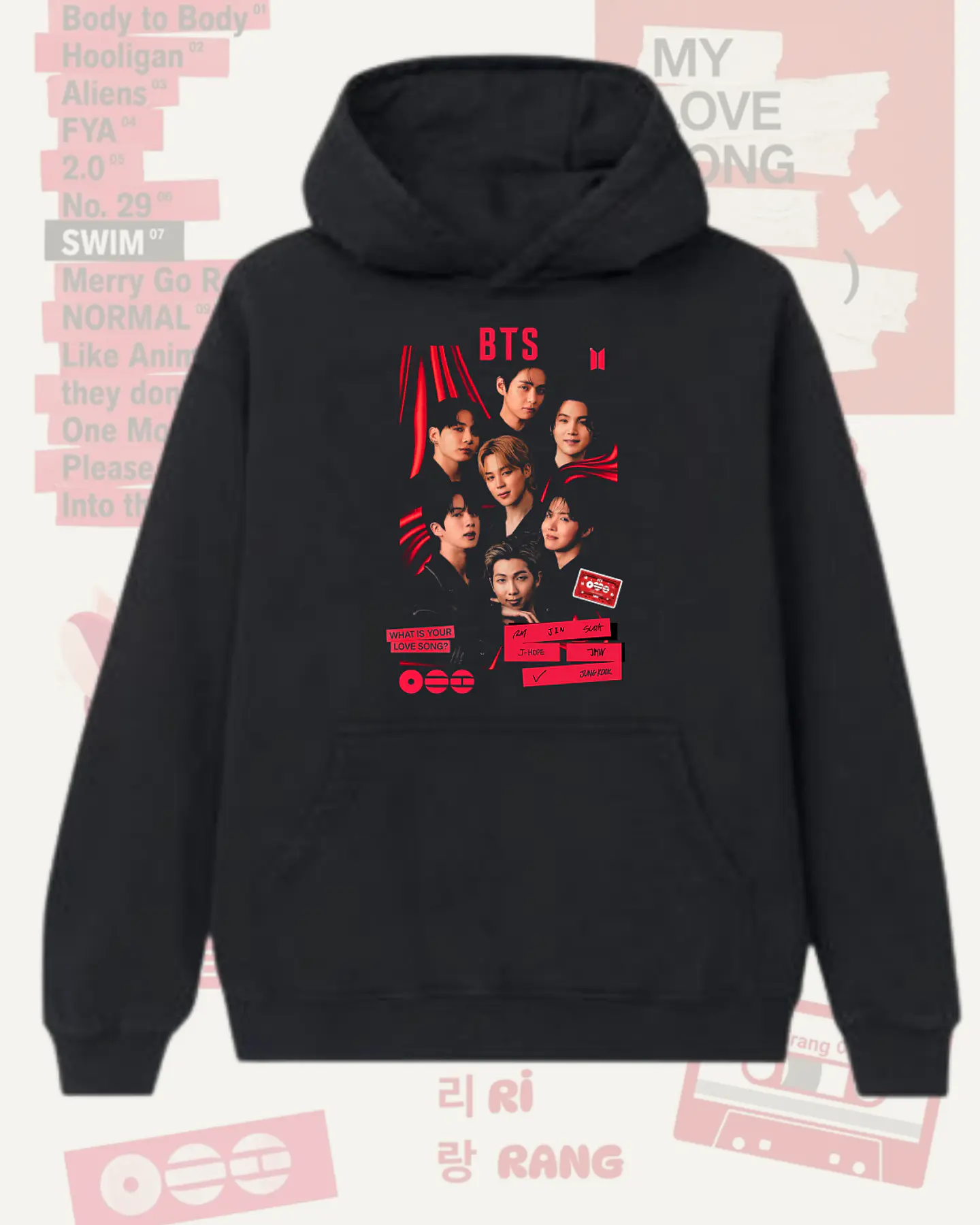 Poleron BTS - Diseños Exclusivos K-pop 3 - 100% Algodón 2
