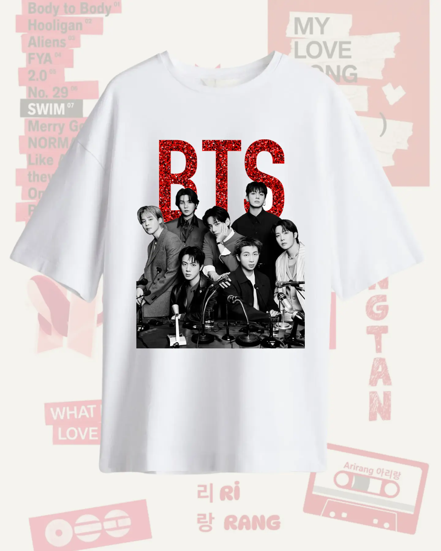 Polera BTS Arirang - Diseños Exclusivos K-pop 5 - 100% Algodón 1