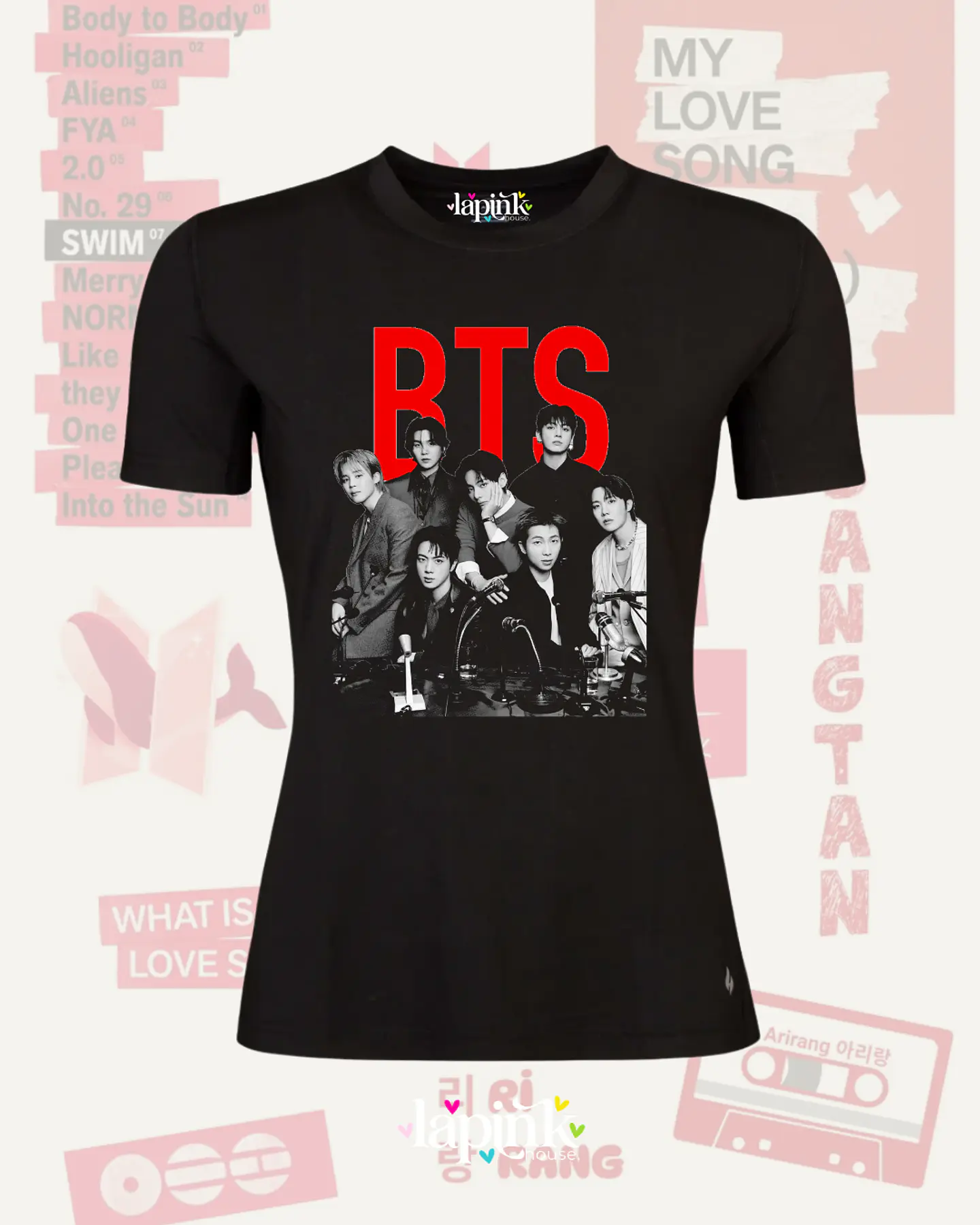 Polera BTS Arirang - Diseños Exclusivos K-pop 5 - 100% Algodón 5