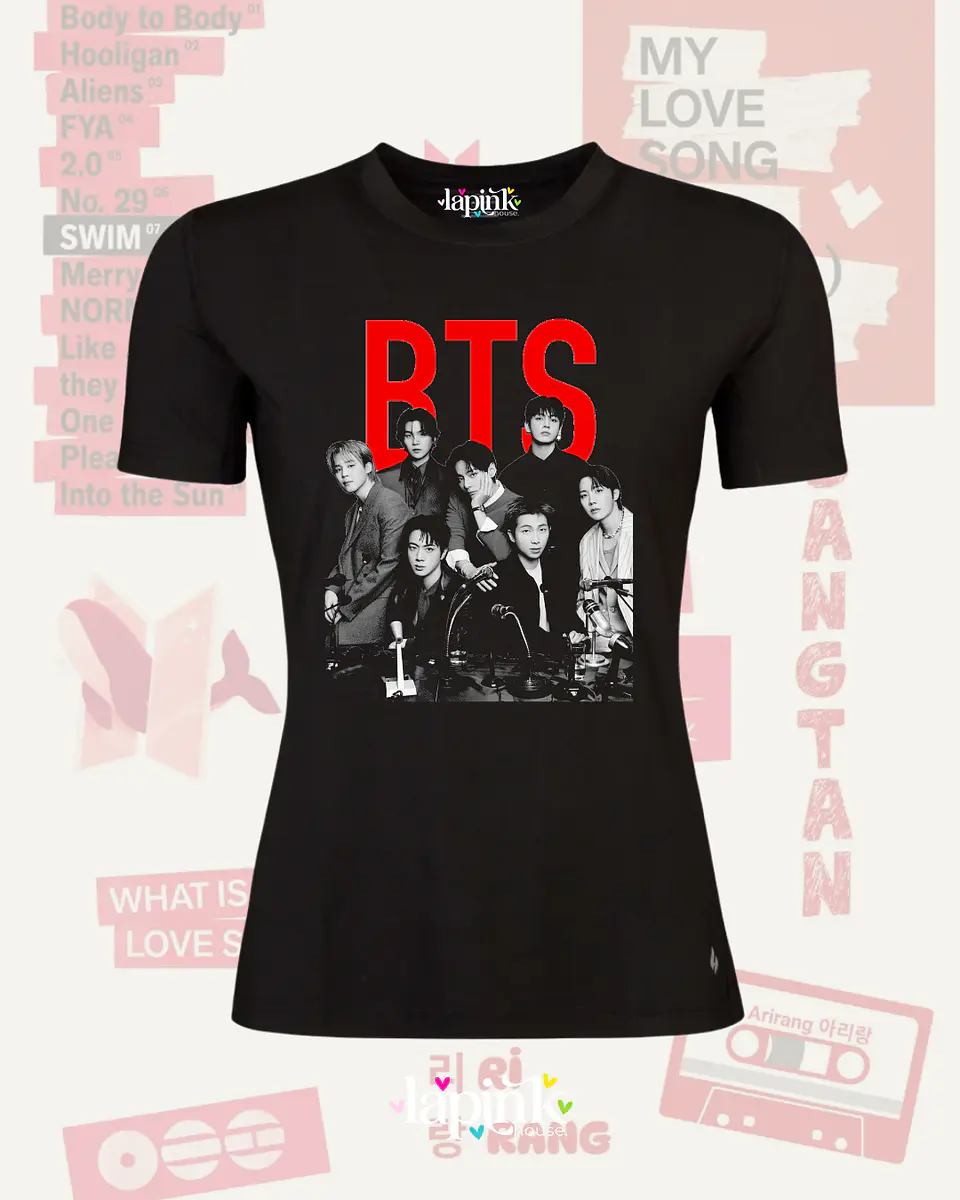 Polera BTS Arirang - Diseños Exclusivos K-pop 5 - 100% Algodón 5