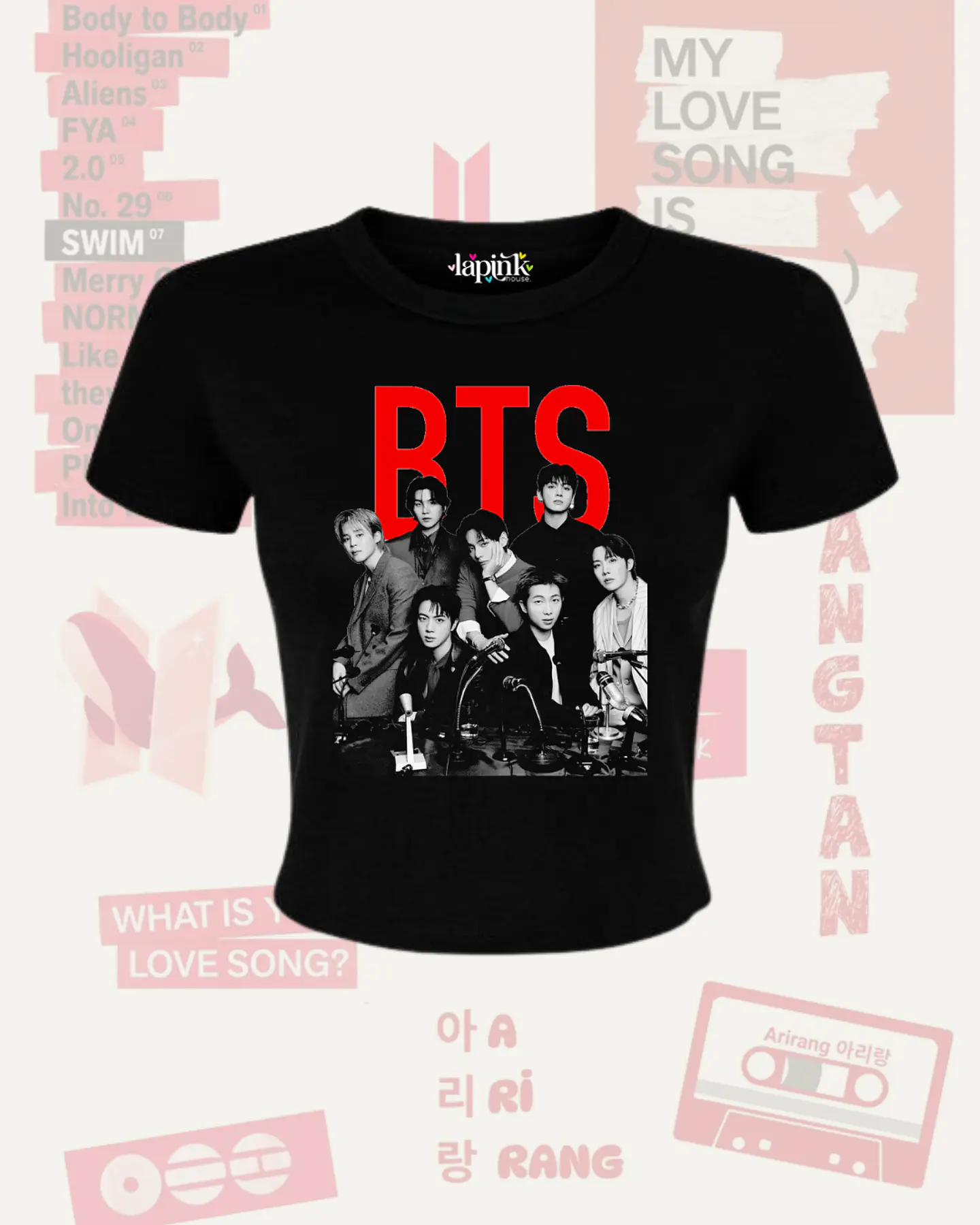 Polera BTS Arirang - Diseños Exclusivos K-pop 5 - 100% Algodón 6
