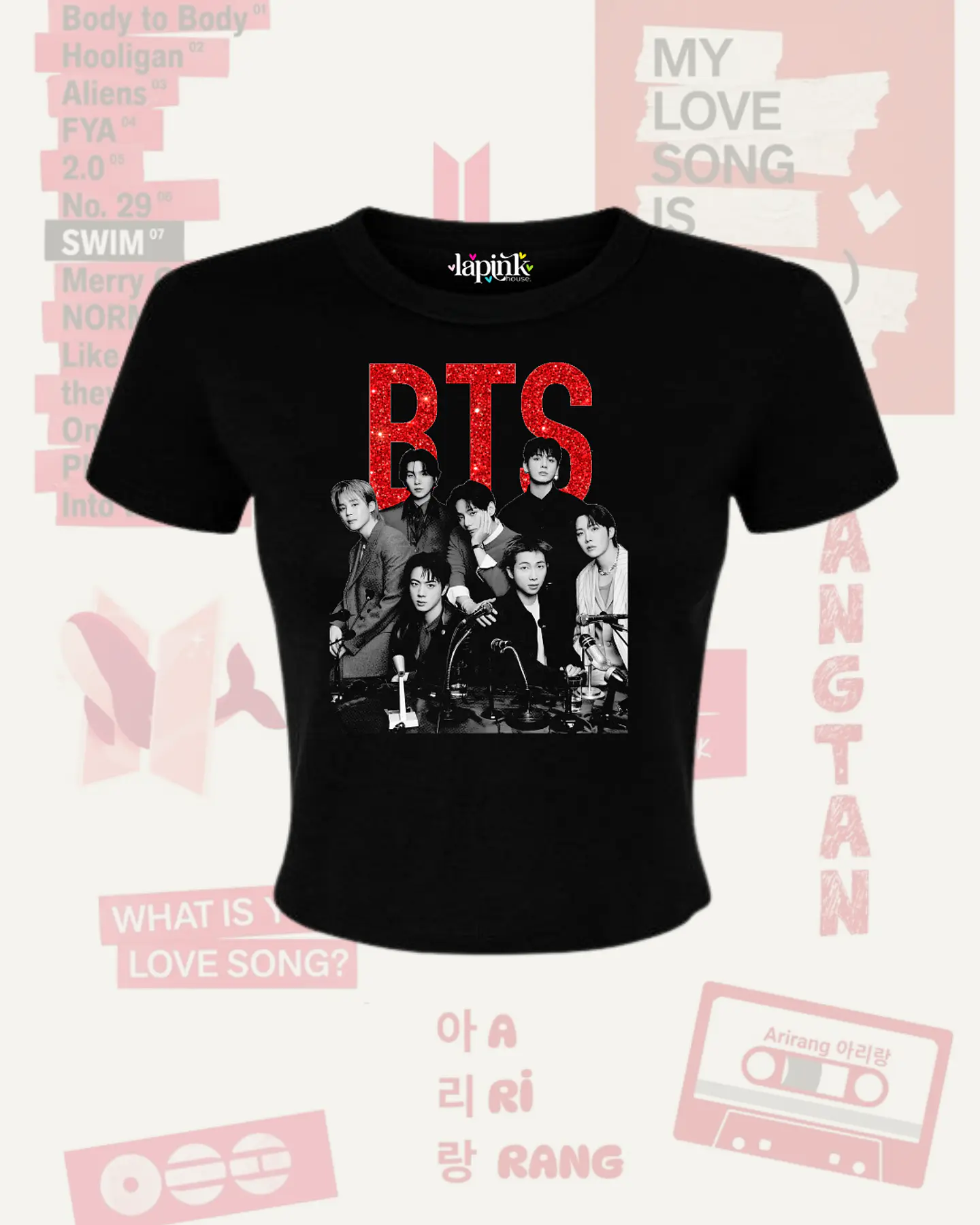 Polera BTS Arirang - Diseños Exclusivos K-pop 5 - 100% Algodón 8
