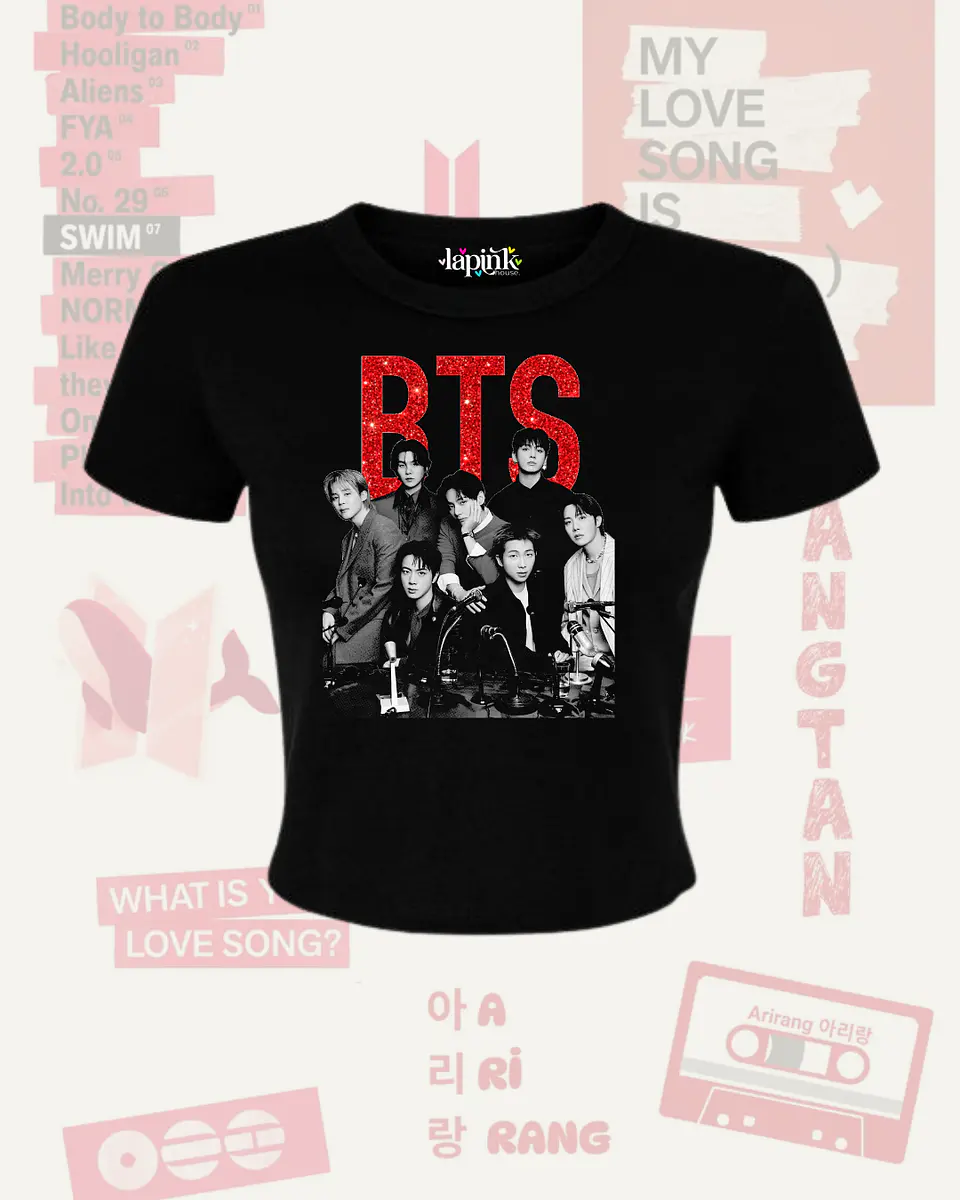 Polera BTS Arirang - Diseños Exclusivos K-pop 5 - 100% Algodón 8