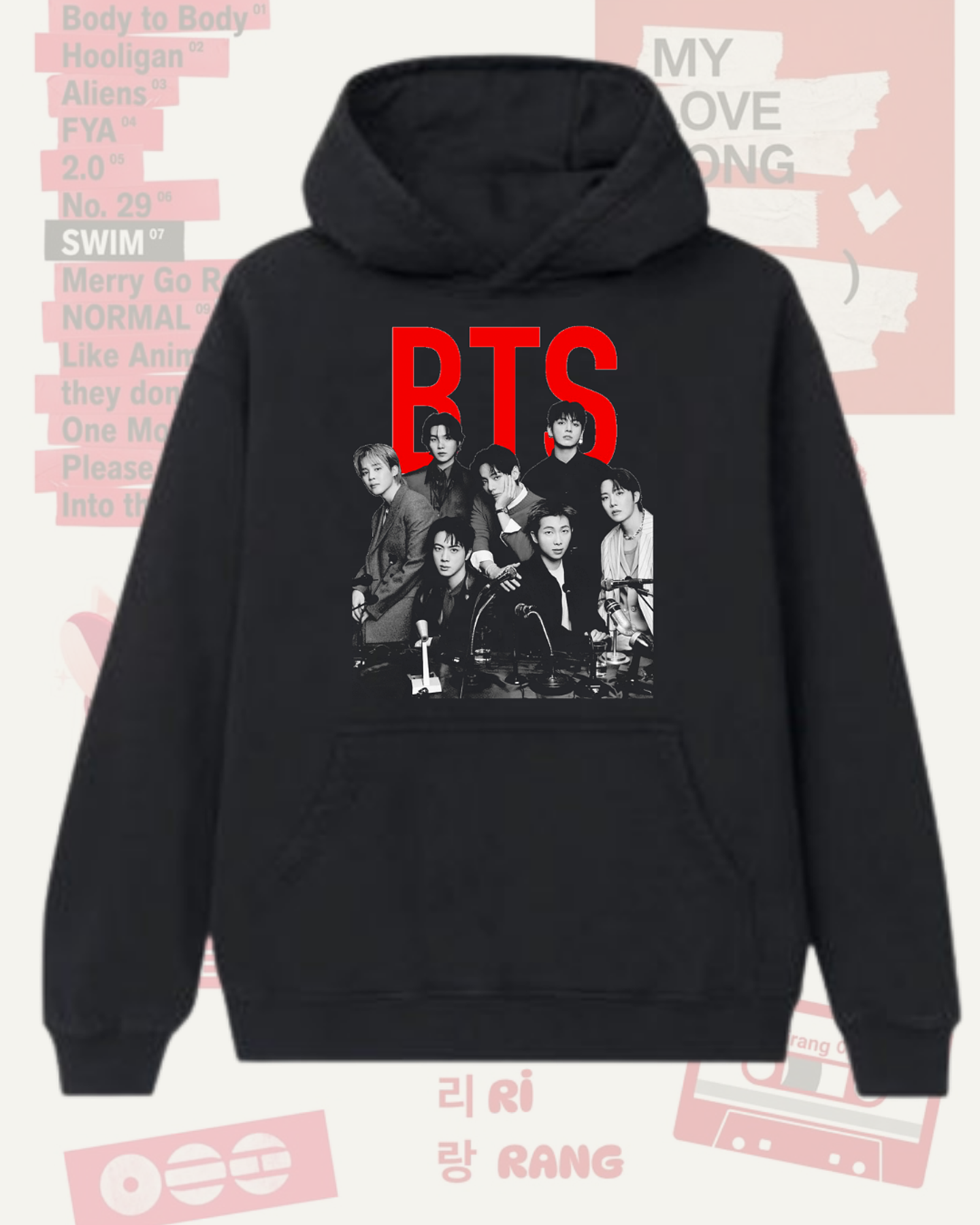 Poleron BTS - Diseños Exclusivos K-pop 5 - 100% Algodón 1