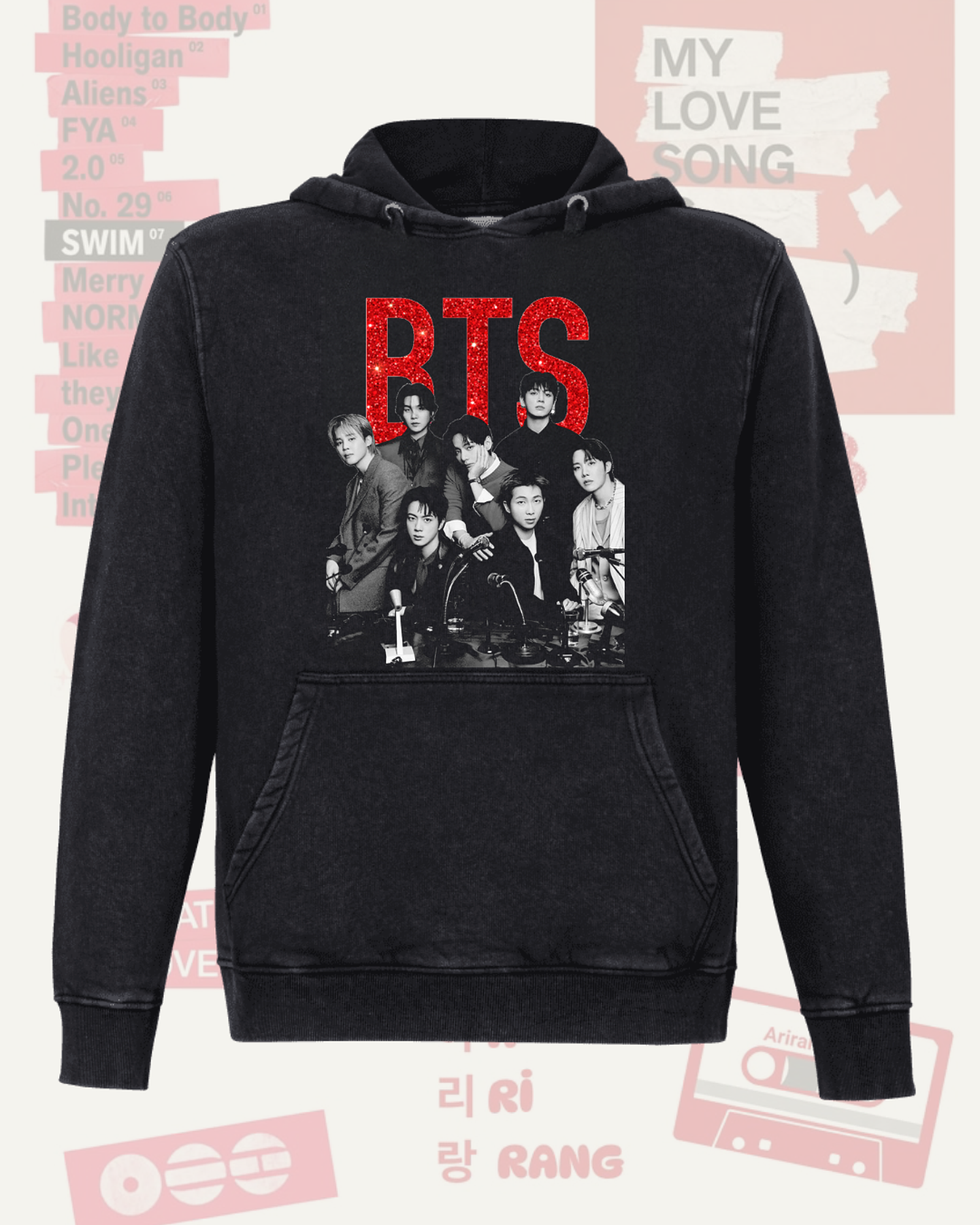 Poleron BTS - Diseños Exclusivos K-pop 5 - 100% Algodón 5