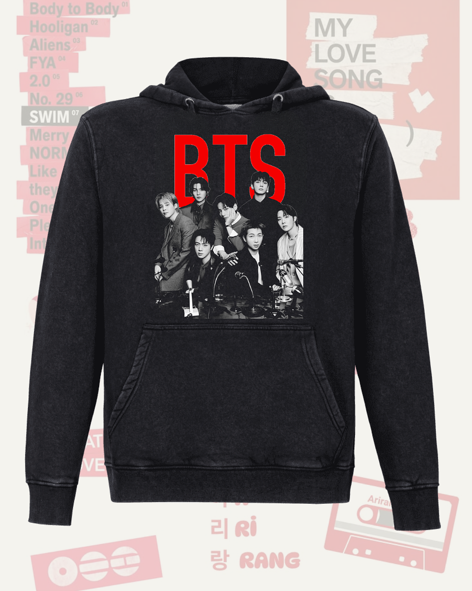 Poleron BTS - Diseños Exclusivos K-pop 5 - 100% Algodón 6