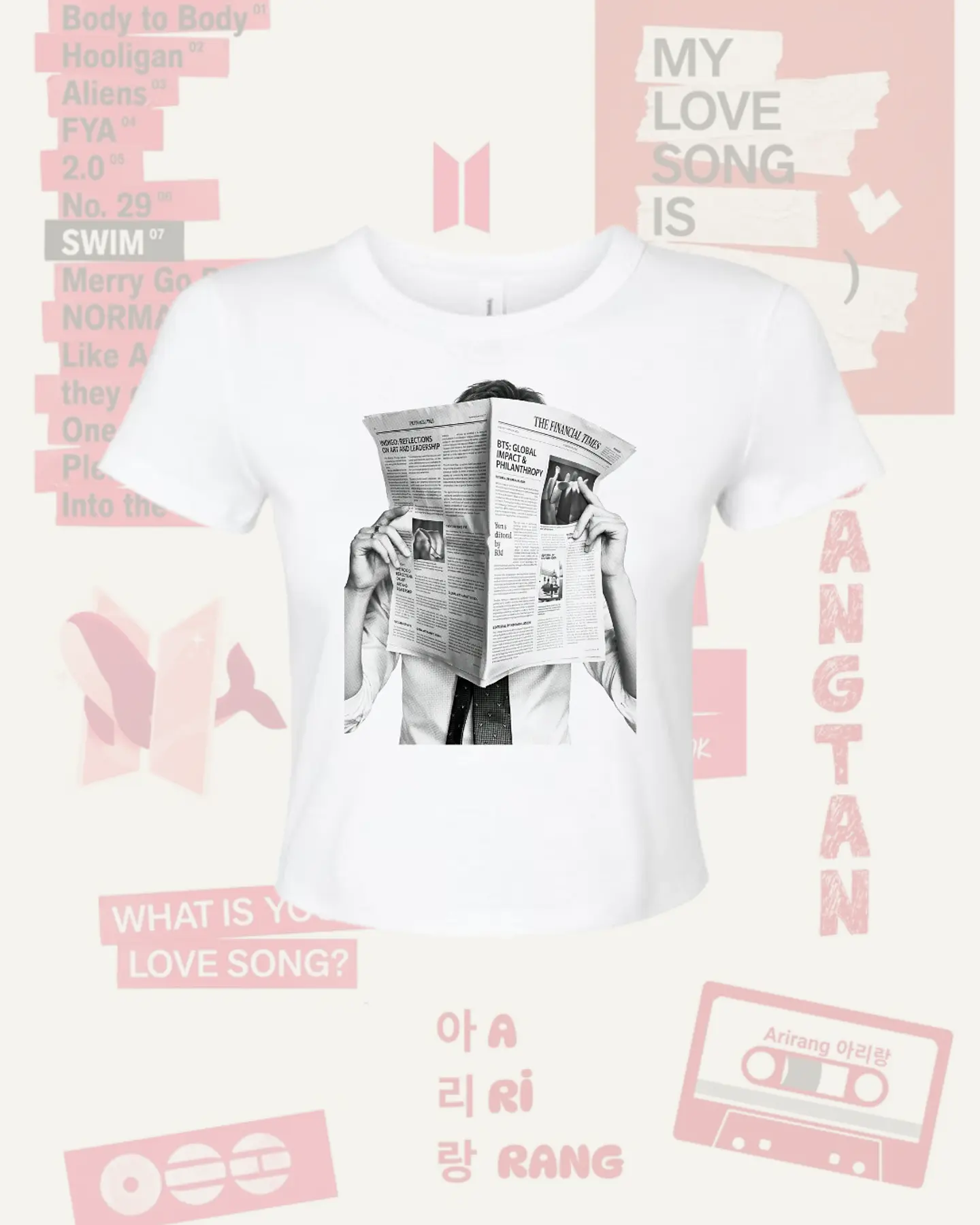 Polera BTS Arirang RM Kim Namjoon Diseños Exclusivos K-pop 16 2