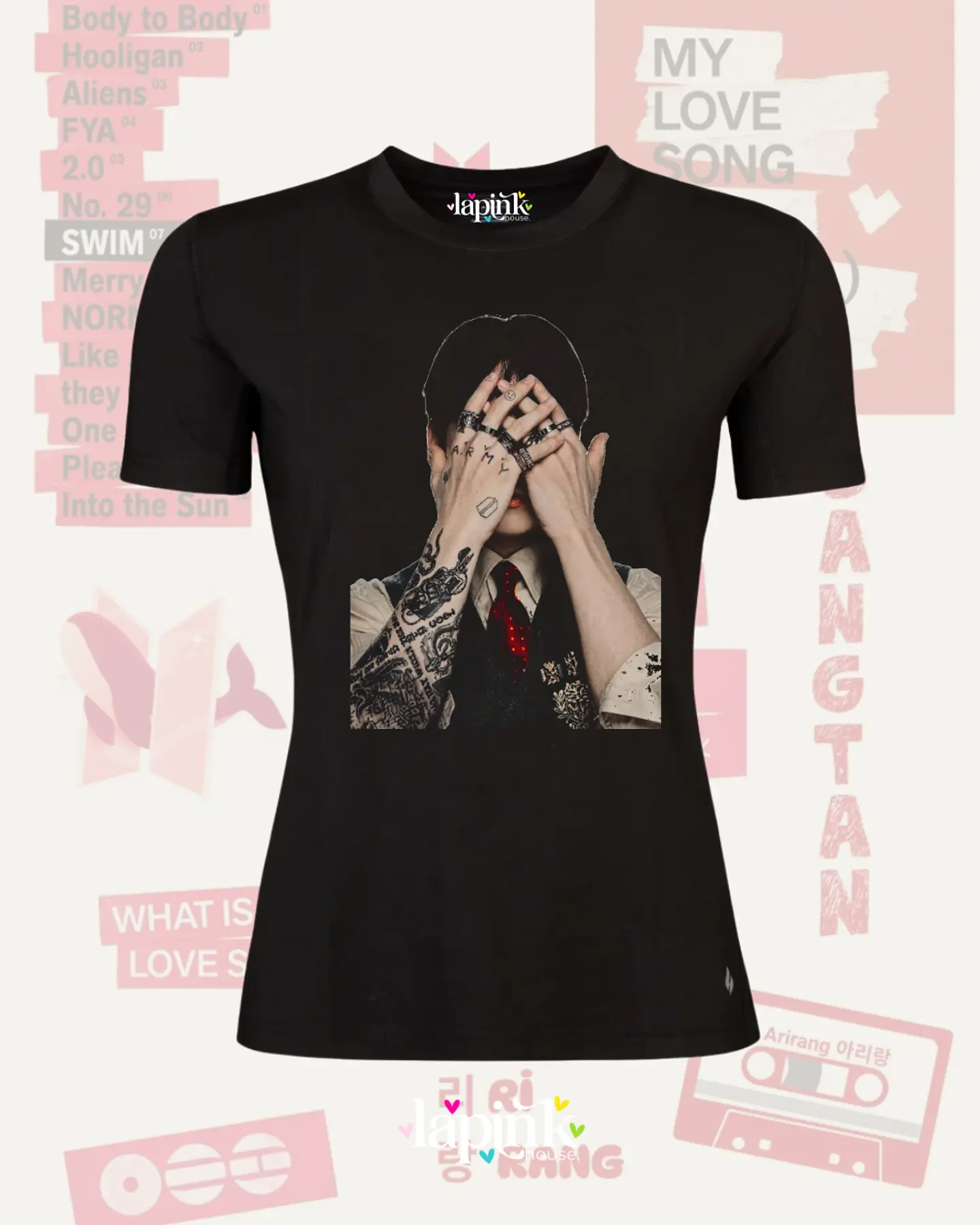 Polera BTS Arirang- JK Jeon Jungkook Seven Diseños Exclusivos K-pop 17 - 100% Algodón  2