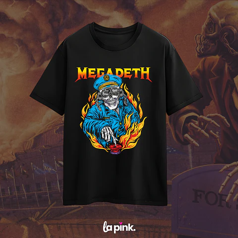 Polera Megadeth Chile 2026 - Edición Especial Concierto Última Gira - DTF 1