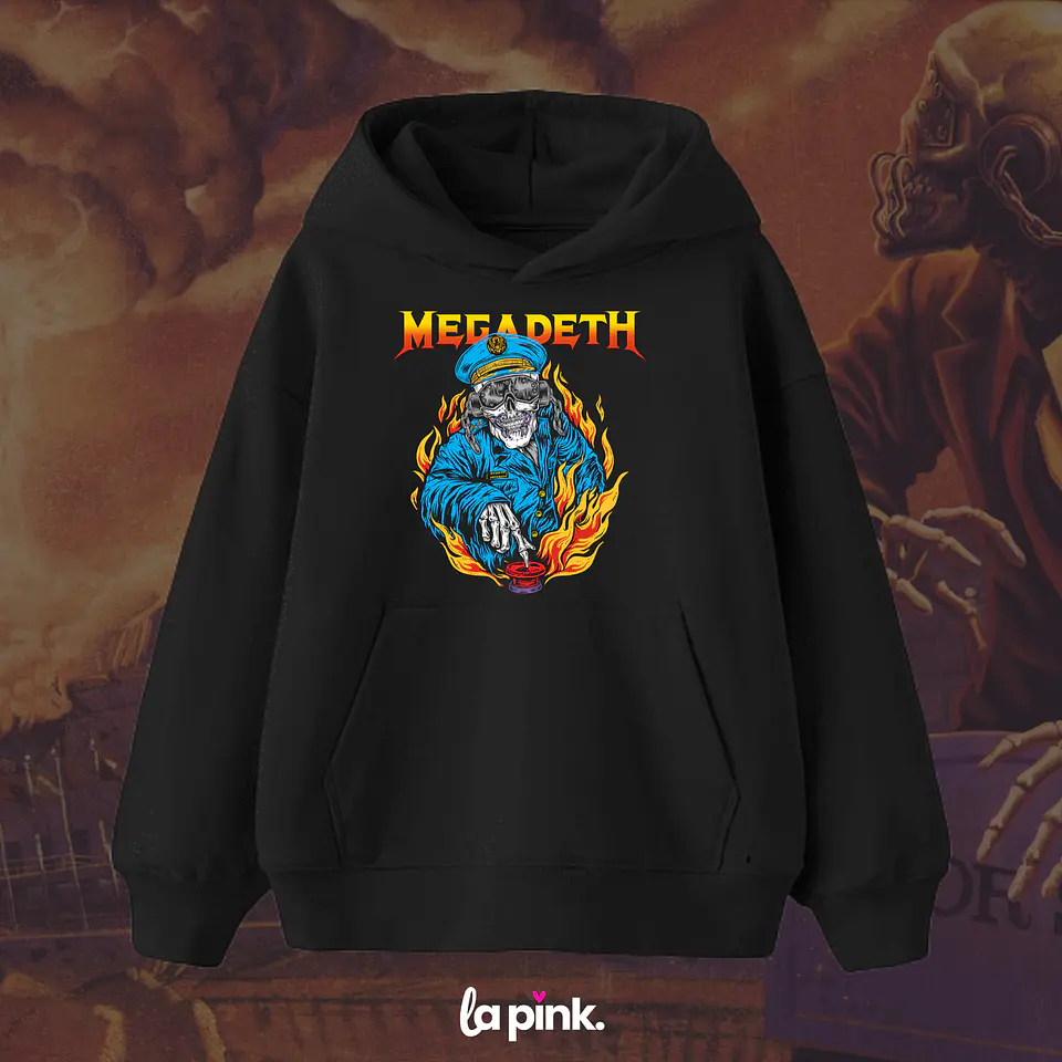 Poleron Megadeth Chile 2026 - Edición Especial Concierto Última Gira - DTF 1 1