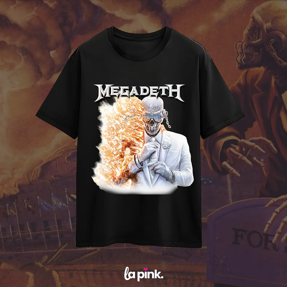 Polera Megadeth Chile 2026 - Edición Especial Concierto Última Gira - DTF 9 1