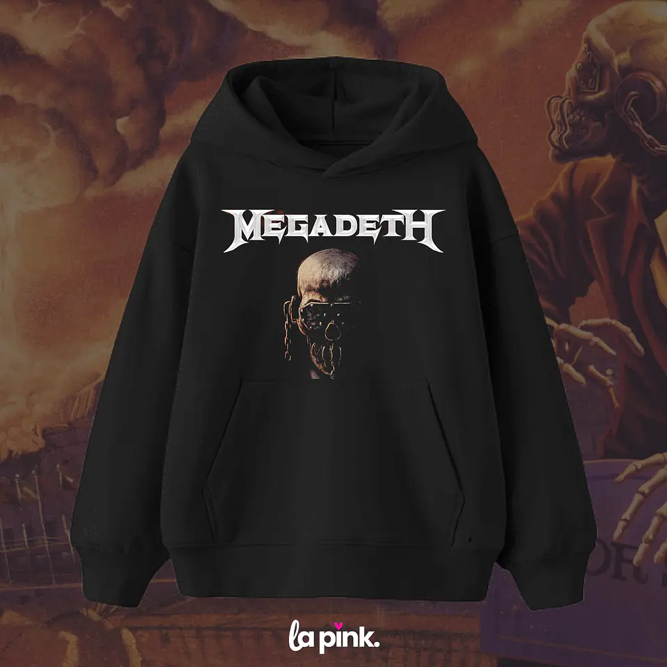 Poleron Megadeth Chile 2026 - Edición Especial Concierto Última Gira - DTF 11 1