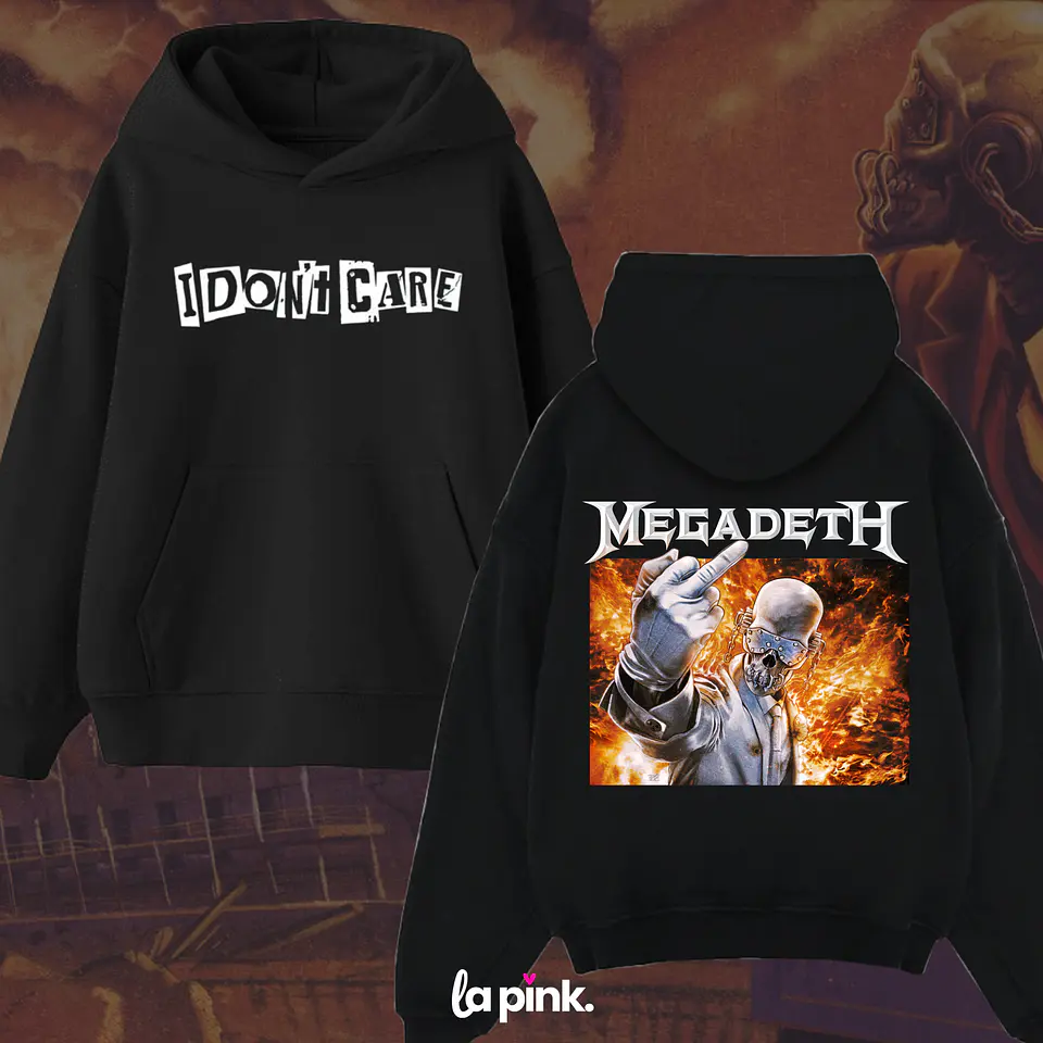 Poleron Megadeth Chile 2026 - Edición Especial Concierto Última Gira Doble estampado- DTF 12 1