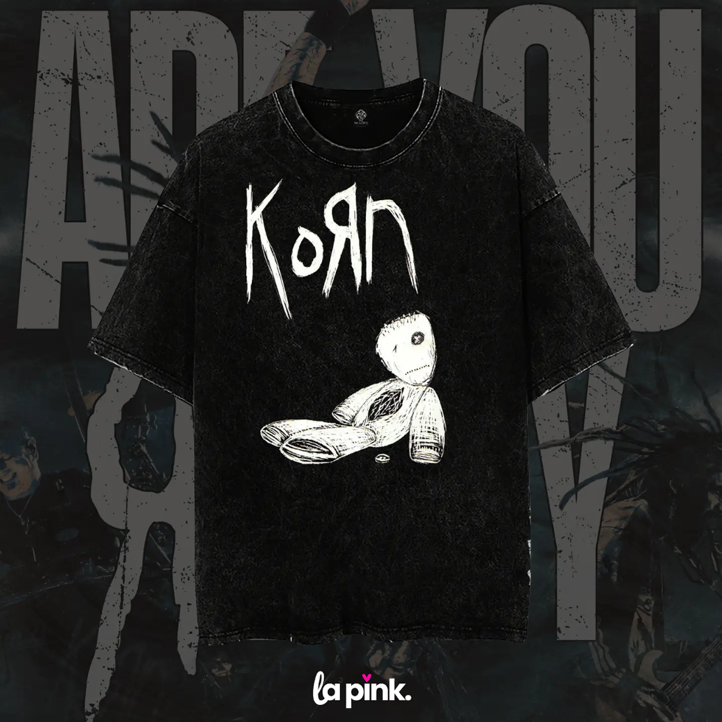 Polera KORN Chile 2026 – Diseño Exclusivo Concierto Santiago 1 Acid Wash 1