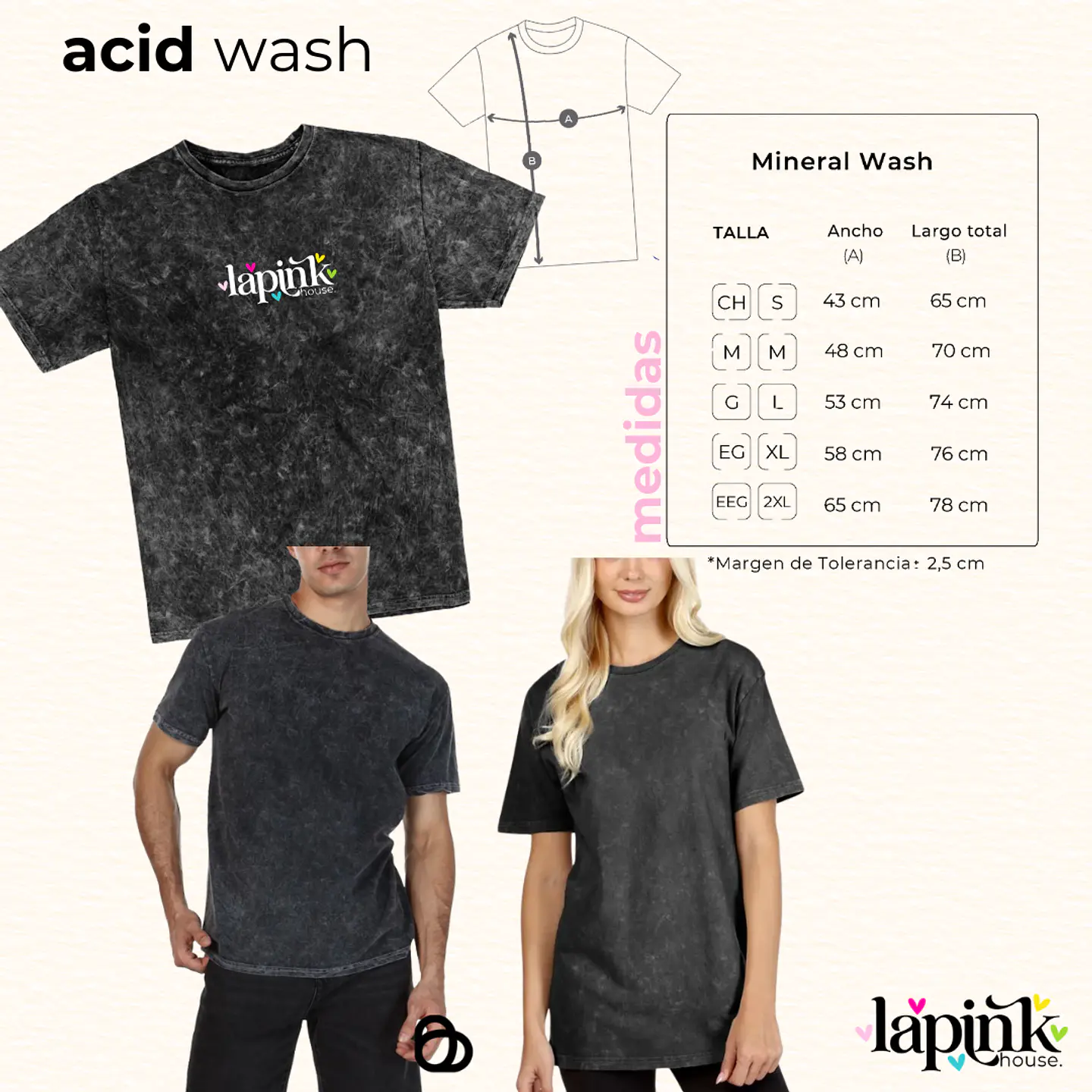 Polera KORN Chile 2026 – Diseño Exclusivo Concierto Santiago 2 Acid Wash 2