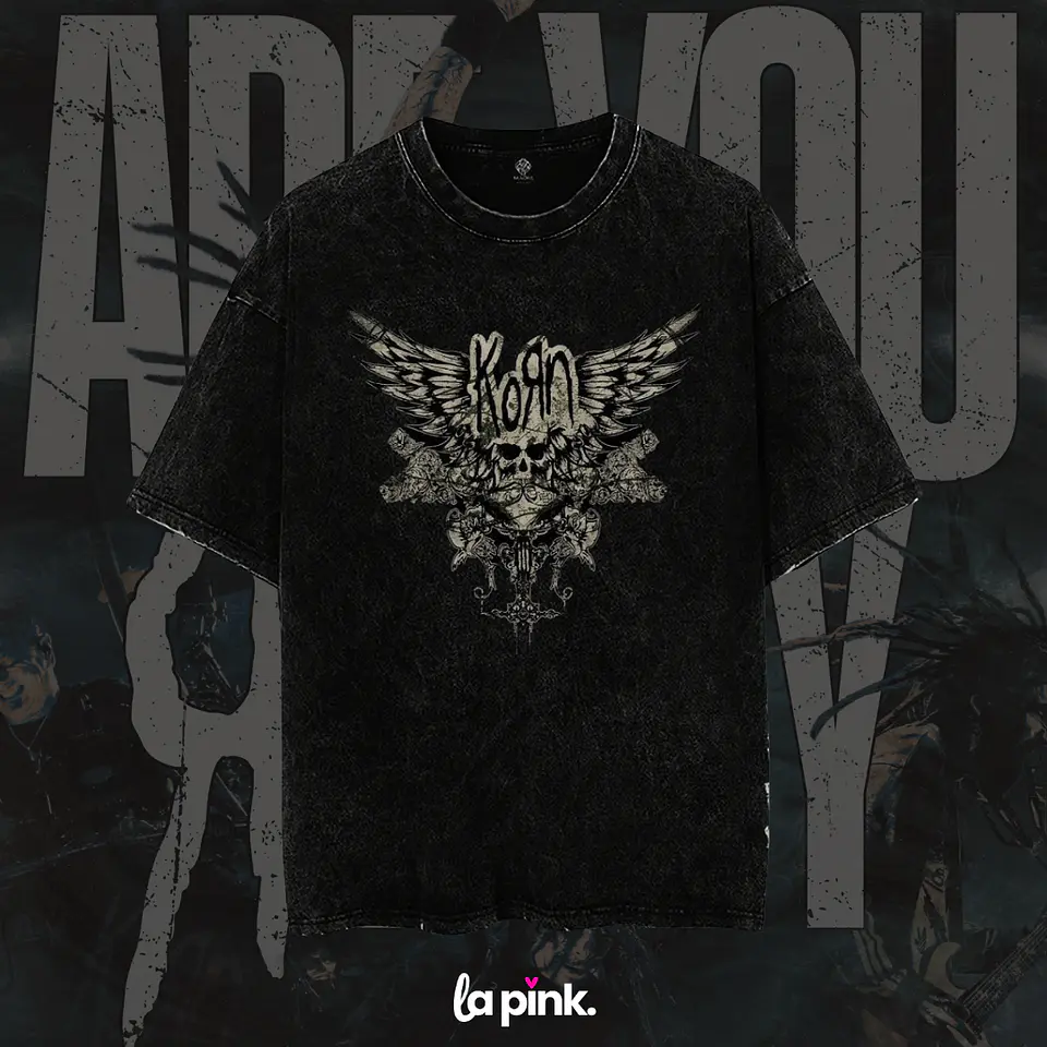 Polera KORN Chile 2026 – Diseño Exclusivo Concierto Santiago 3 Acid Wash 1