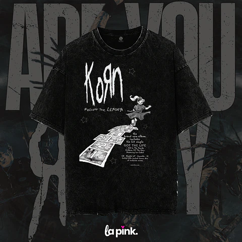Polera KORN Chile 2026 – Diseño Exclusivo Concierto Santiago 4 Acid Wash