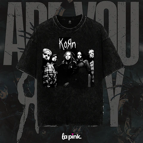 Polera KORN Chile 2026 – Diseño Exclusivo Concierto Santiago 7 Acid Wash