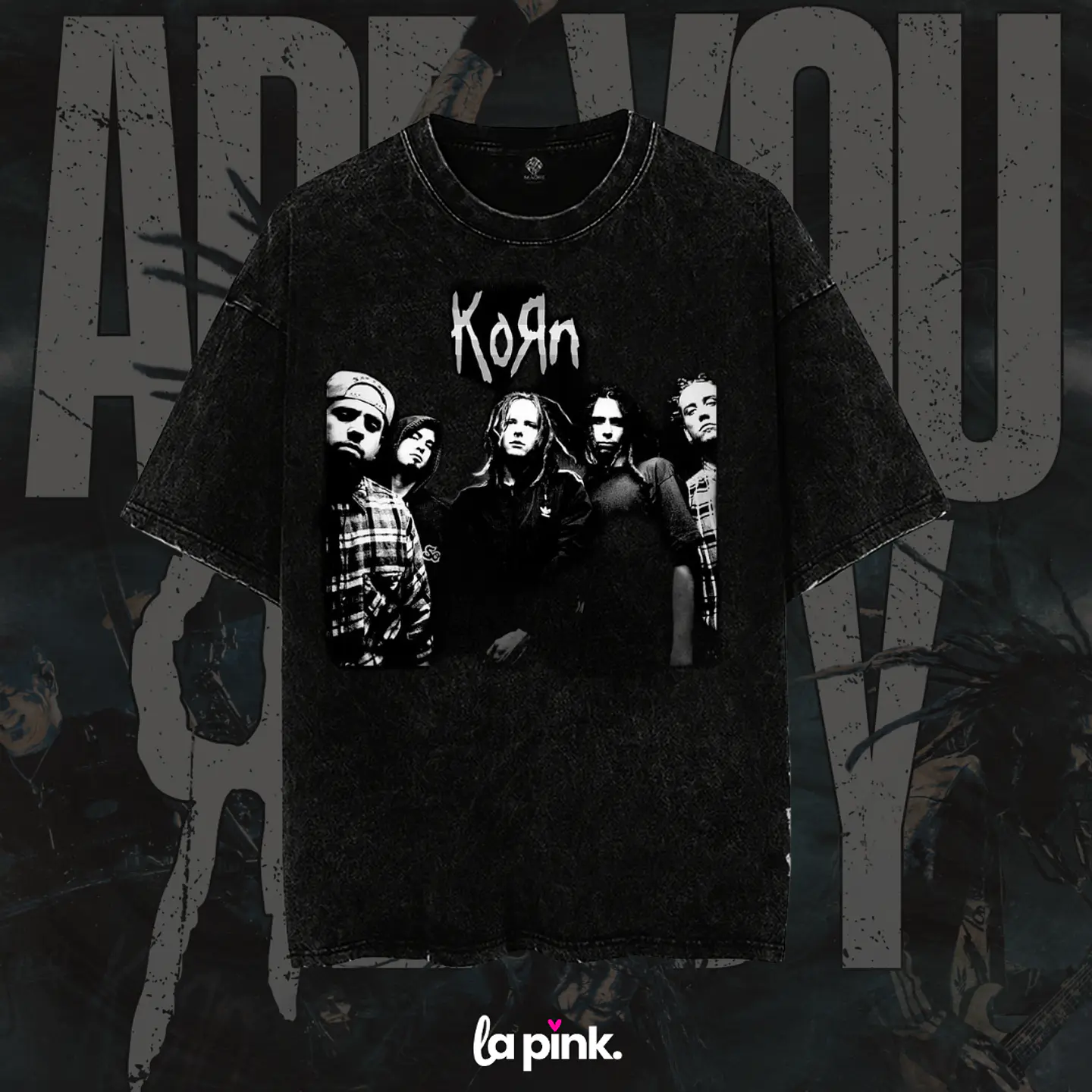 Polera KORN Chile 2026 – Diseño Exclusivo Concierto Santiago 7 Acid Wash 1