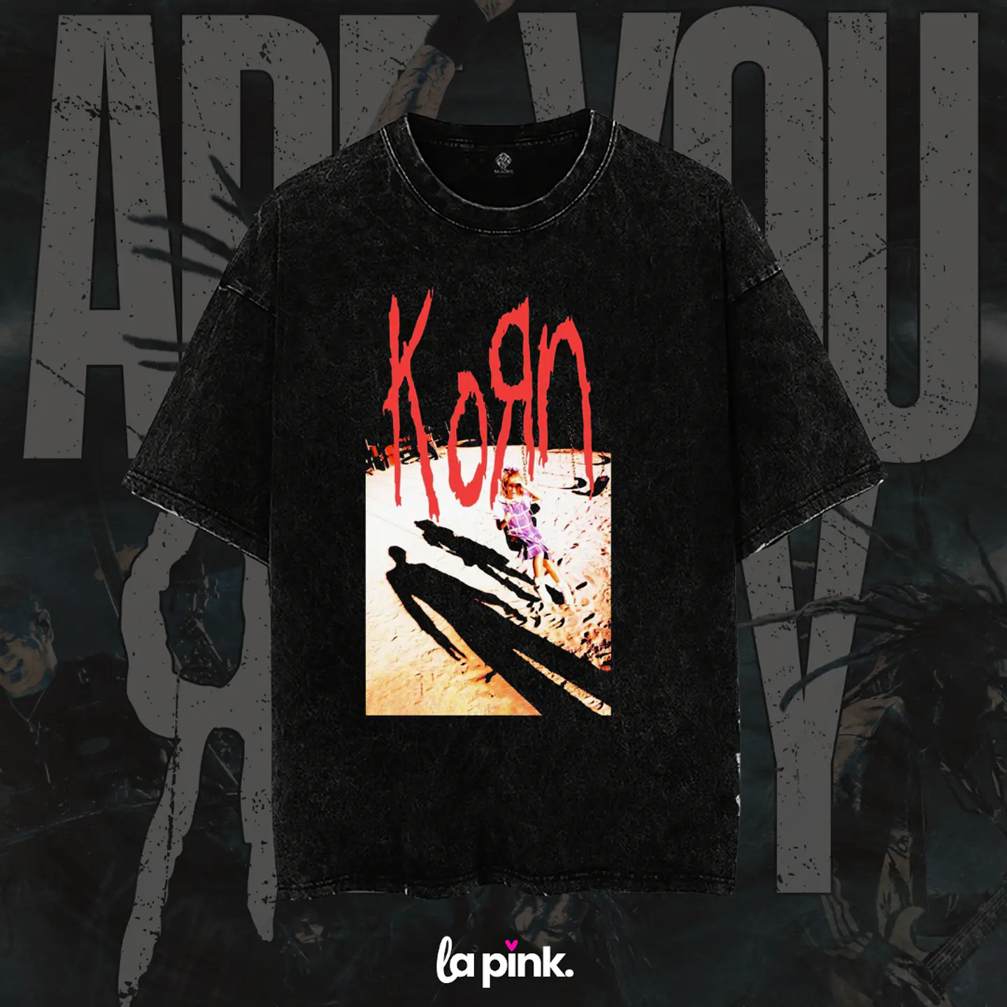 Polera KORN Chile 2026 – Diseño Exclusivo Concierto Santiago 8 Acid Wash 1