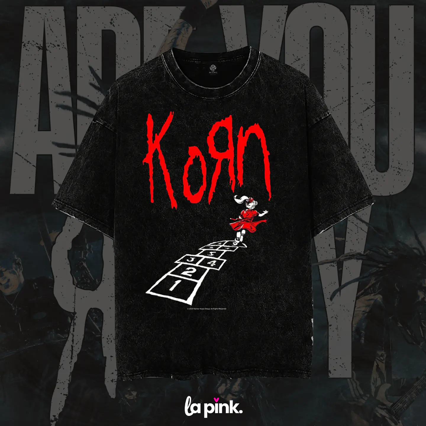 Polera KORN Chile 2026 – Diseño Exclusivo Concierto Santiago 9 Acid Wash 1