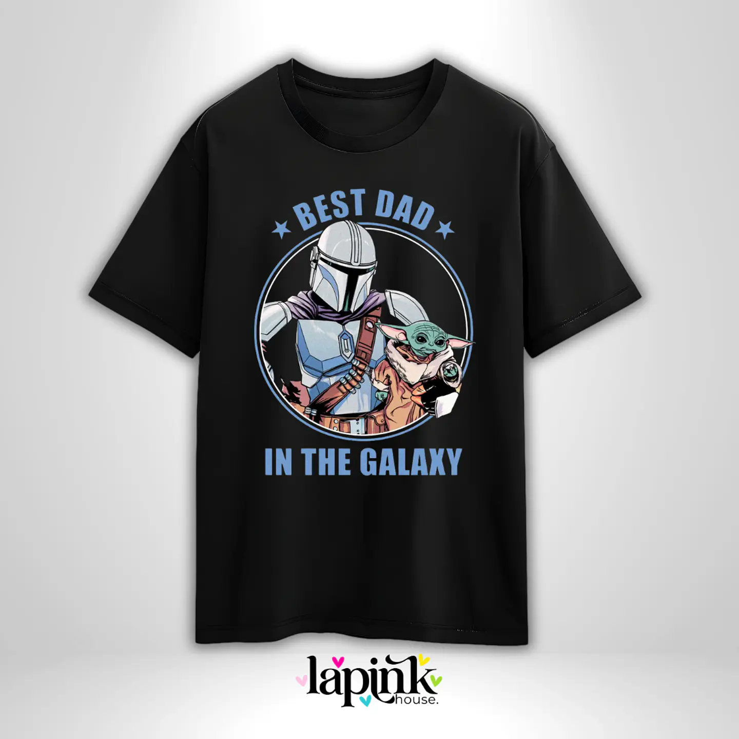 Polera Día del Padre Personalizada 6 | Regalo Especial para Papá Best Dad in the Galaxy Mandalorian 1