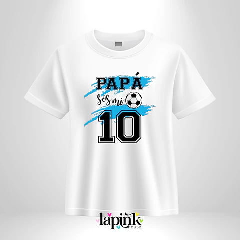 Polera Día del Padre Personalizada 9 | Regalo Especial para Papá Sos mi 10 Argentina Messi