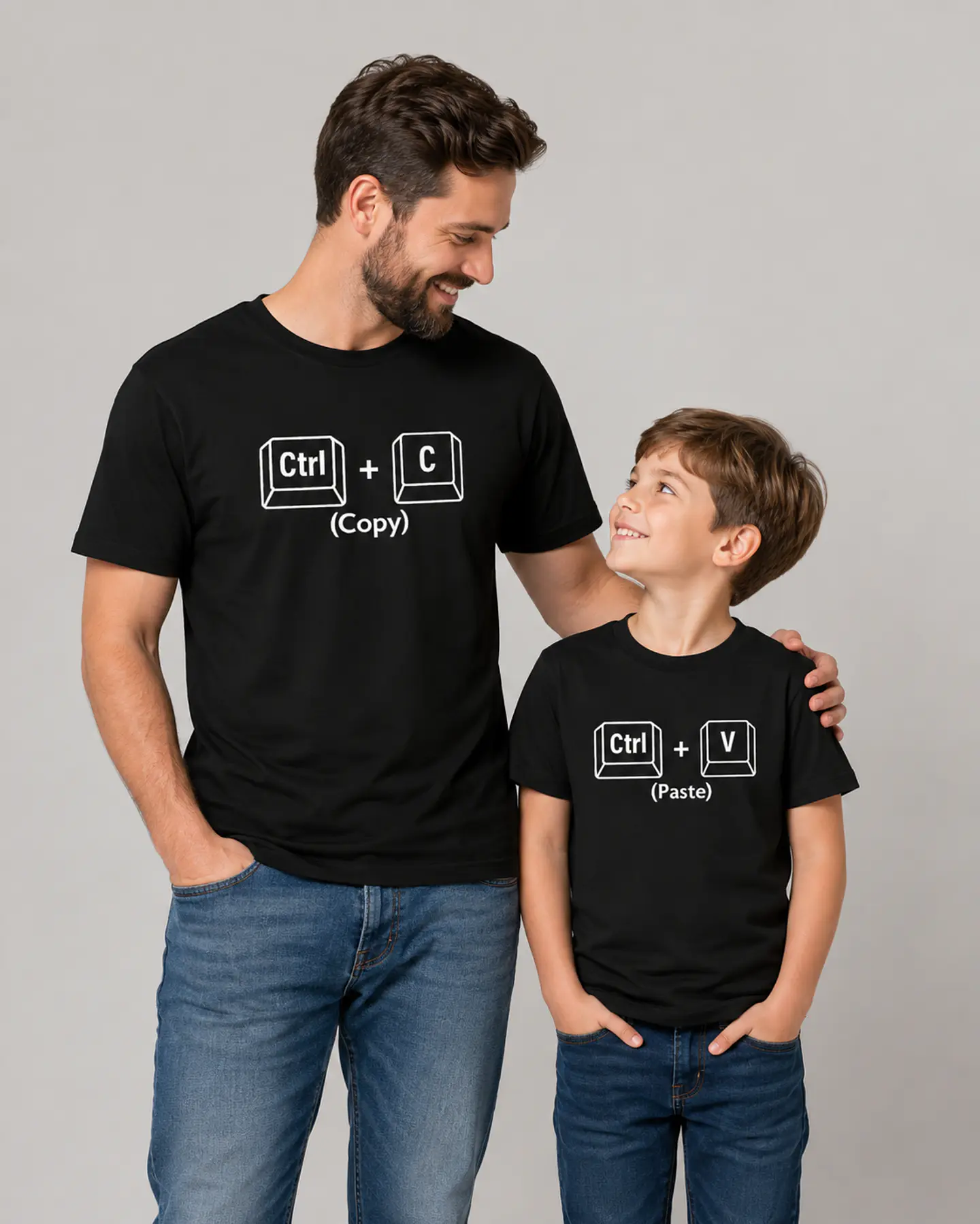 Polera Día del Padre Personalizada Duo 1 | Regalo Especial para Papá  2