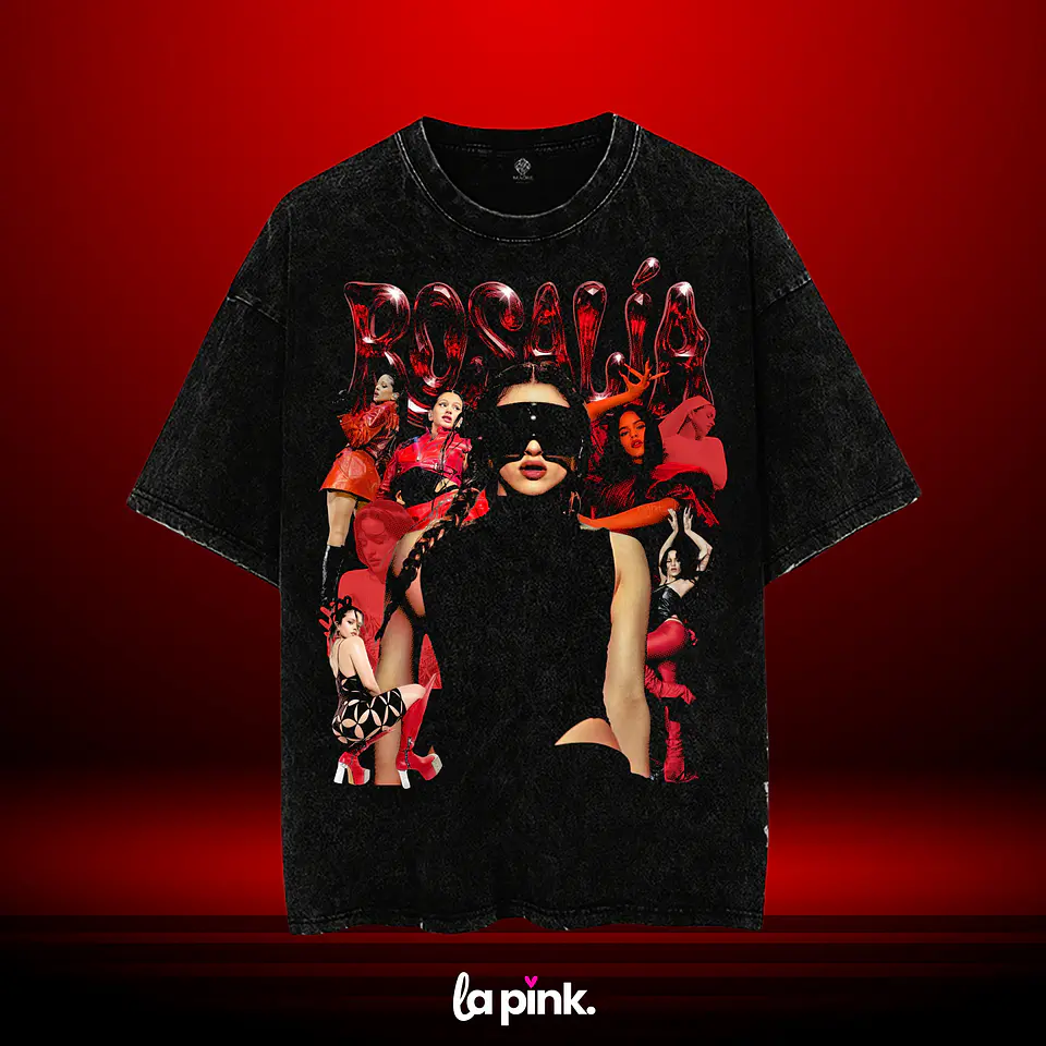 Polera Rosalía LUX Tour Chile 2026 – Diseños exclusivos - 1 Acid Wash 1