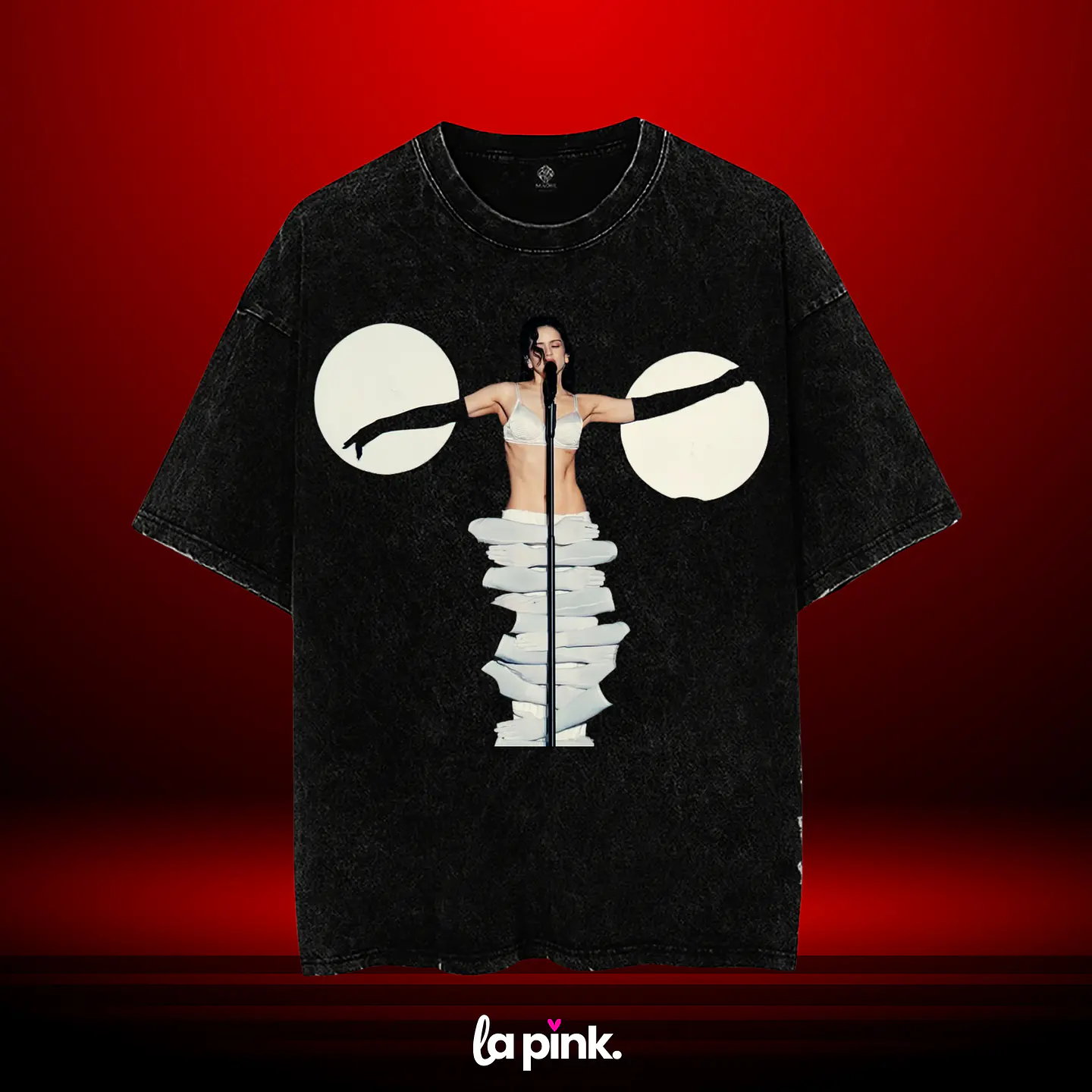 Polera Rosalía LUX Tour Chile 2026 – Diseños exclusivos - 3 Acid Wash 1