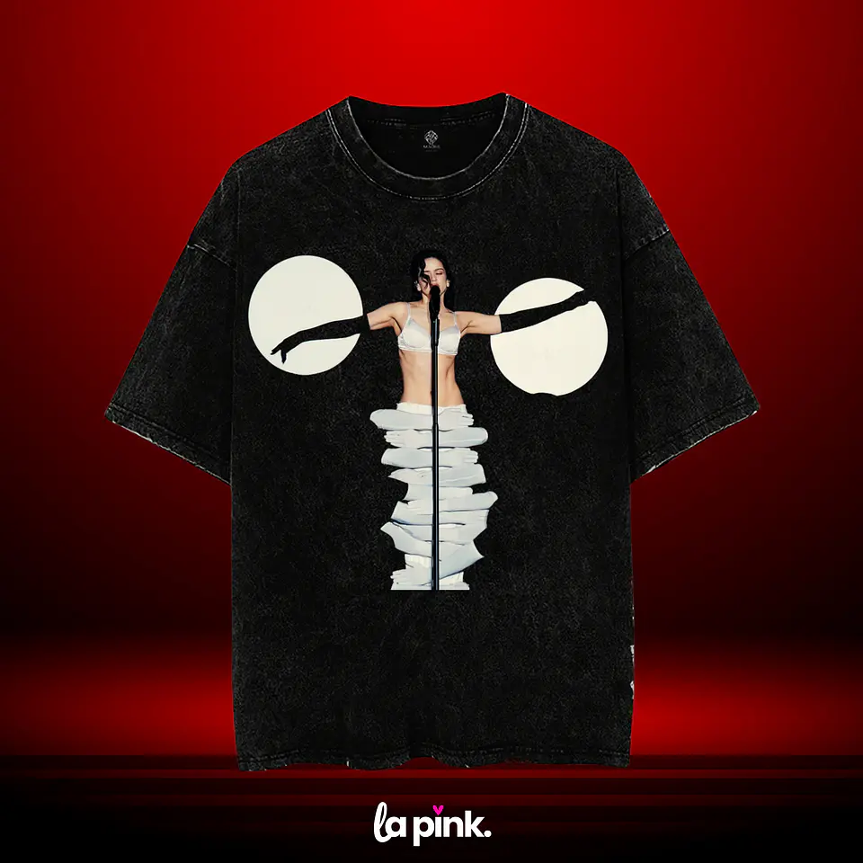 Polera Rosalía LUX Tour Chile 2026 – Diseños exclusivos - 3 Acid Wash 1